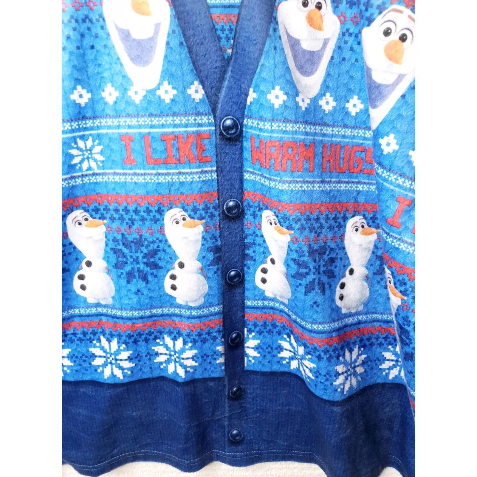Disney VINTAGE Disney Frozen II Pullover Sweater Women 2XL Long Sleeve Olaf Christmas Knit Blue Ultra Cozy Womens Size XXL / US 16-18 / IT 52-54 - 5 Thumbnail