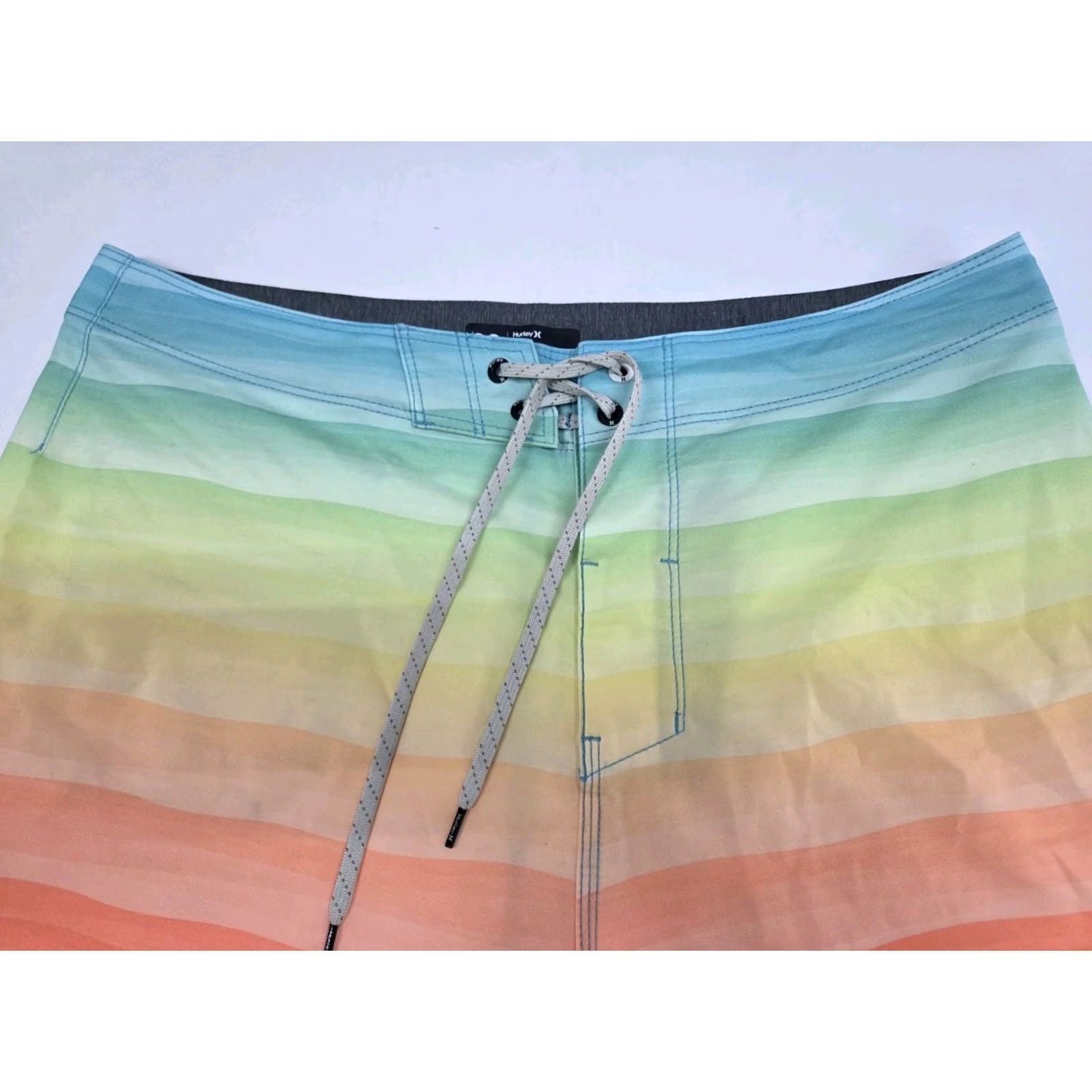 Hurley HURLEY Phantom Boardshorts Mens 32/9" Striped Multicolored Back Pocket #7633 Size US 32 / EU 48 - 3 Thumbnail