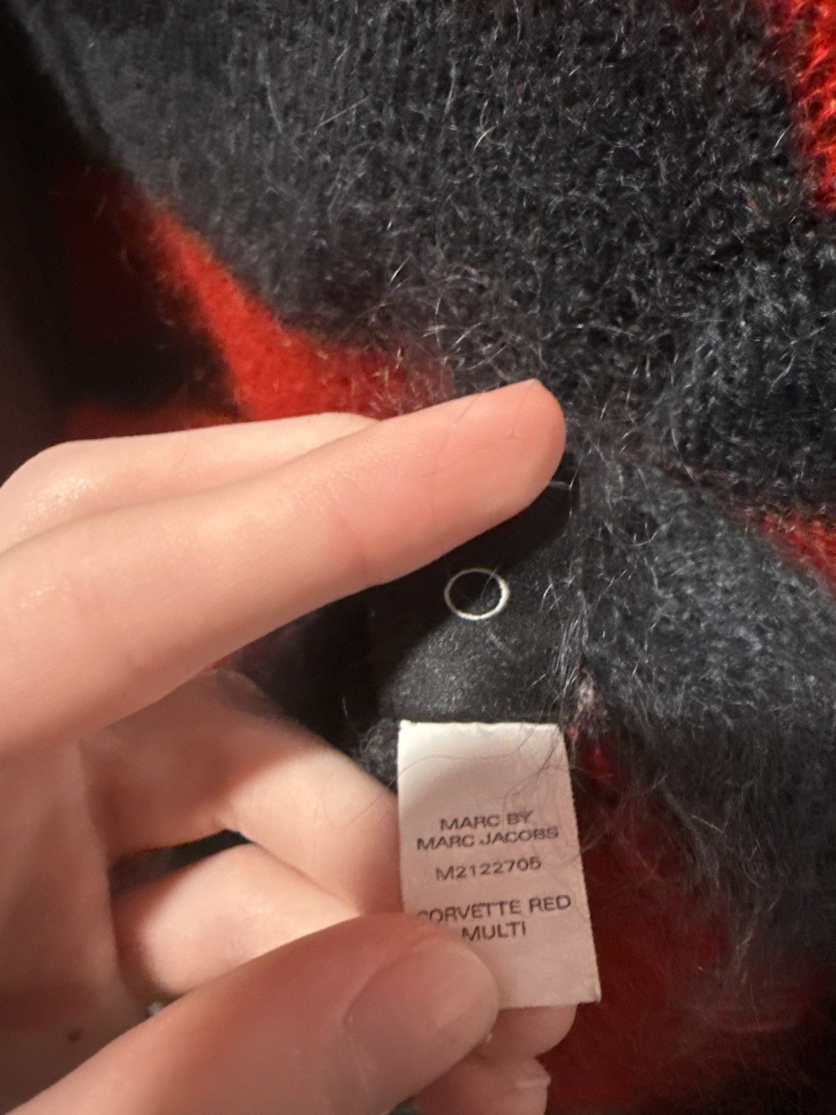Marc by Marc Jacobs Marc by Marc Jacobs Red And Black Striped Mohair Sweater Size US S / EU 44-46 / 1 - 4 Thumbnail