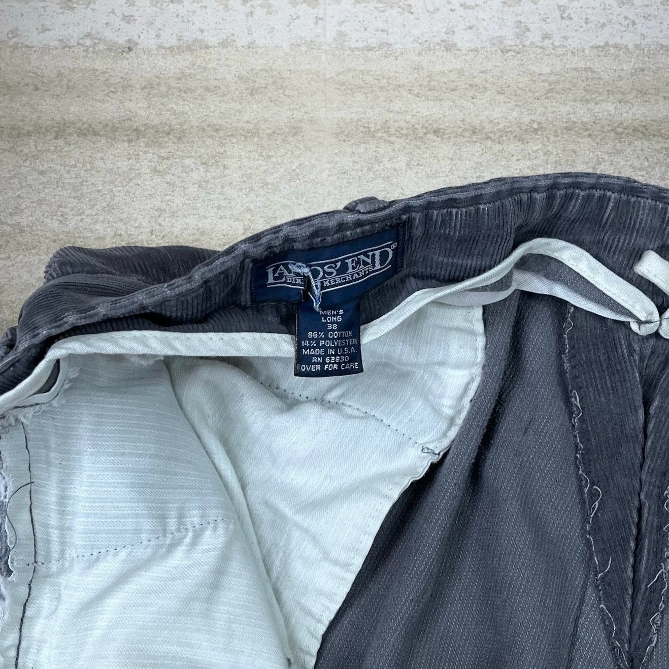 Lands' End Vintage 90s Lands End Corduroy Pants 38x26 Baggy Grey Size US 38 / EU 54 - 4 Thumbnail