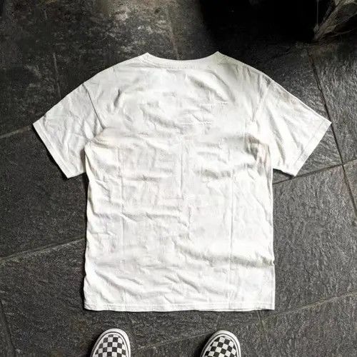 VIBE White street washed retro green pepper print cotton t-shirt Size US M / EU 48-50 / 2 - 4 Thumbnail