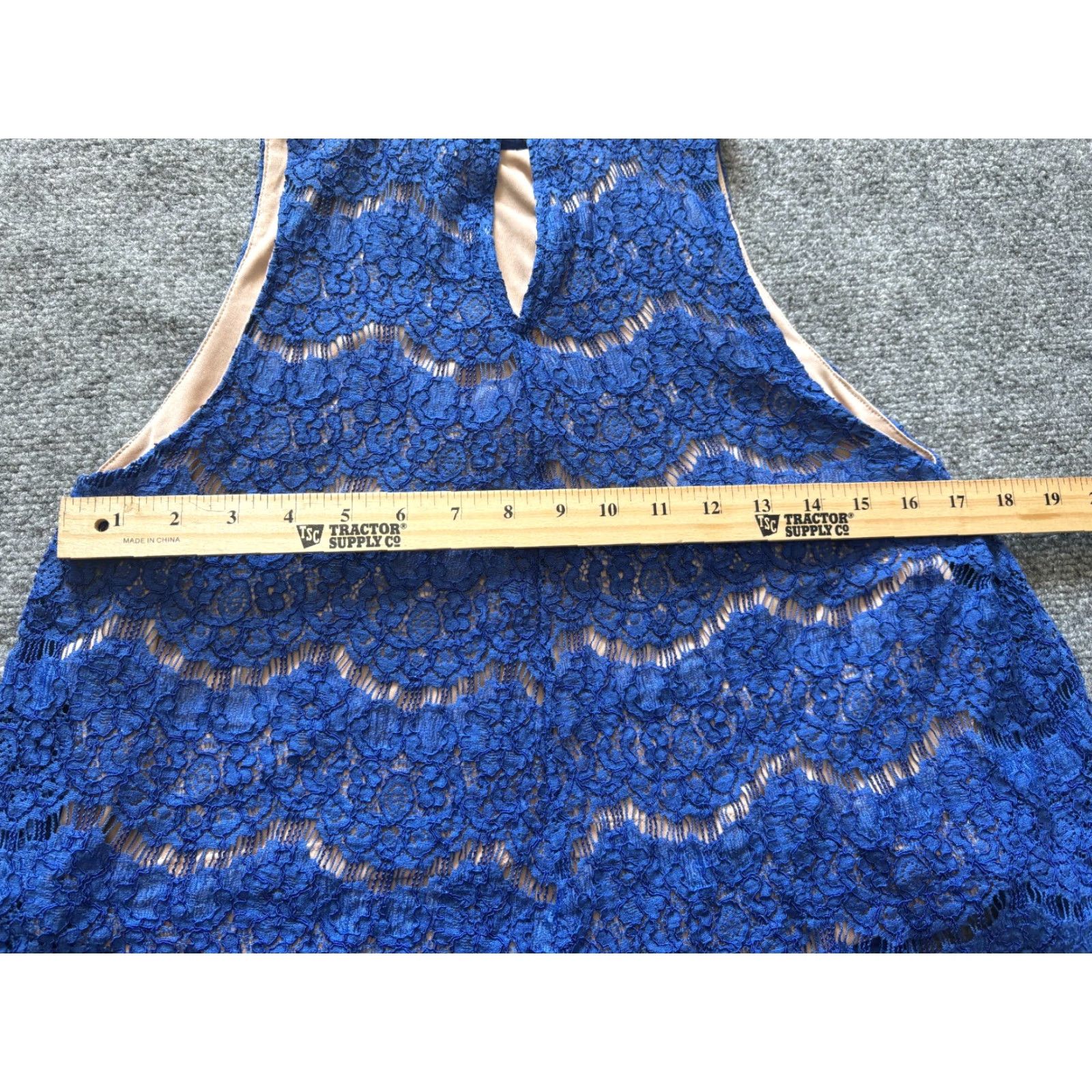 Vintage Fire Los Angeles Top Womens XL Bright Blue Sleeveless Blouse Rayon Cotton Size XL / US 12-14 / IT 48-50 - 3 Thumbnail