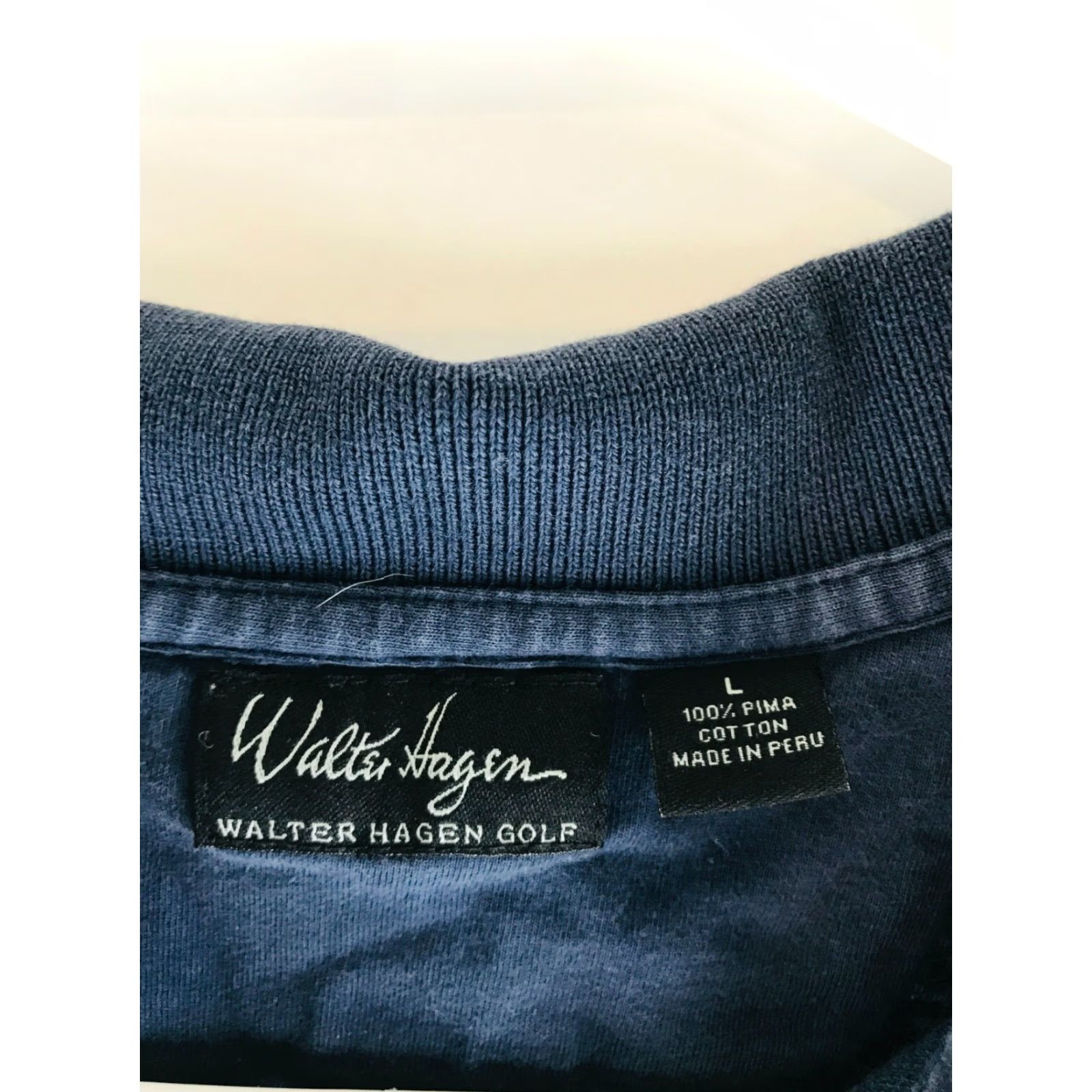 Vintage Walter Hagen Polo Shirt Men's Size Large Navy Blue Short Sleeve Collared Polo Size US L / EU 52-54 / 3 - 5 Thumbnail