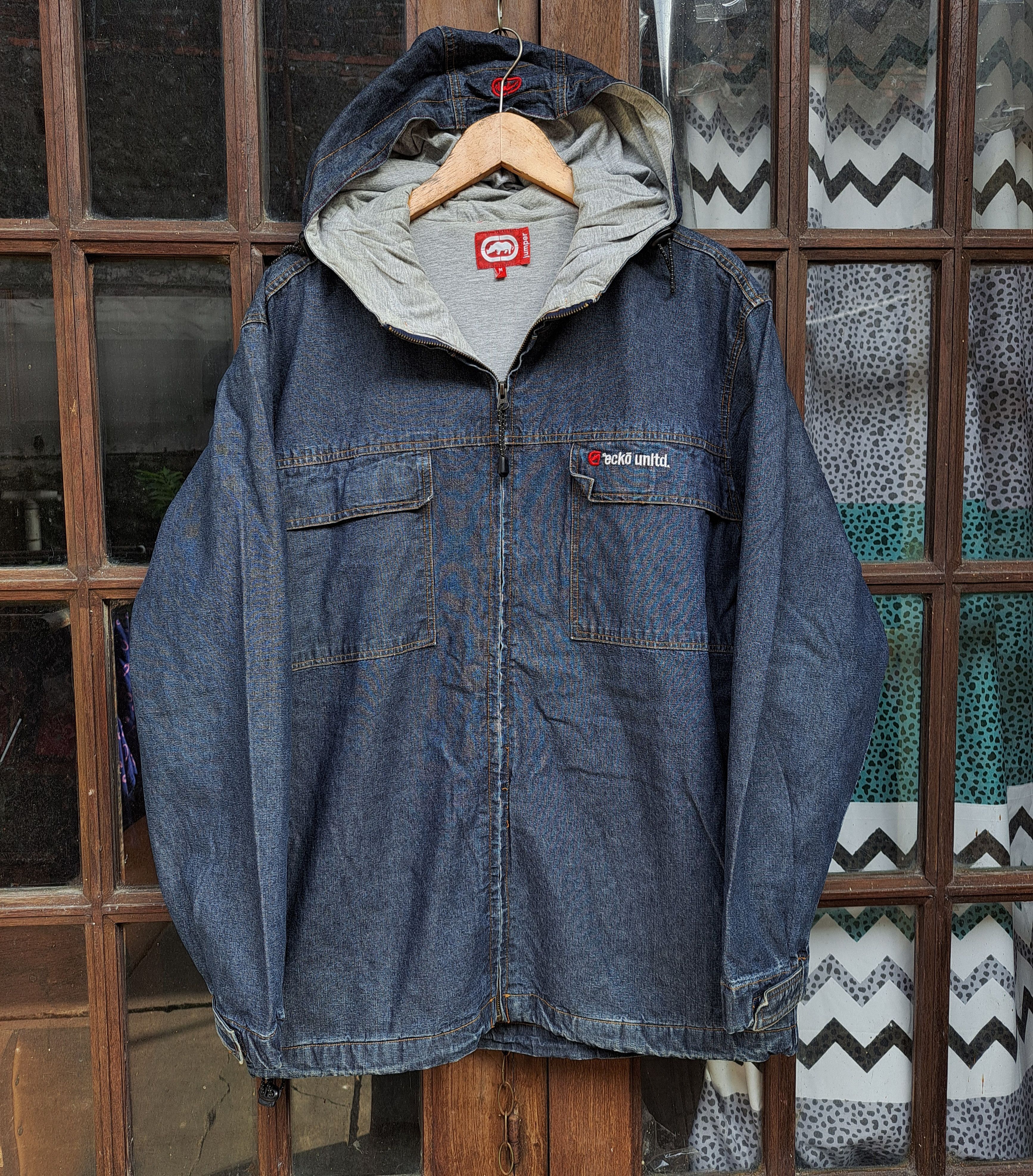 Ecko Unltd. Ecko Unltd Denim Jacket Hoodie Mens M Big & Tall Size US M / EU 48-50 / 2 - 2 Thumbnail