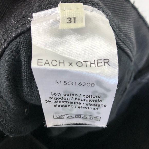 EACH x OTHER Each x Other Contrast Panel Moto Jeans Knee Slit Size 32" / US 10 / IT 46 - 13 Thumbnail
