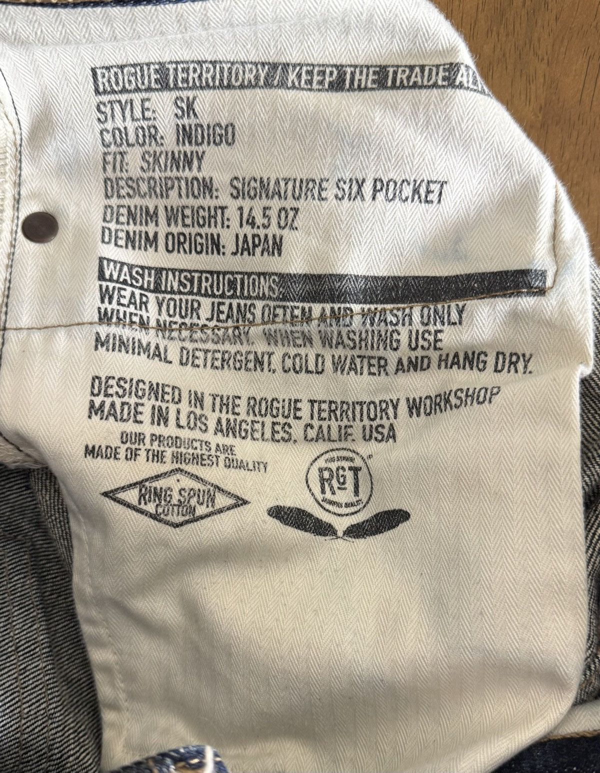 Rogue Territory Rogue Territory SK 14.5oz Japanese Selvedge Denim Size29 USA Size US 29 - 8 Thumbnail