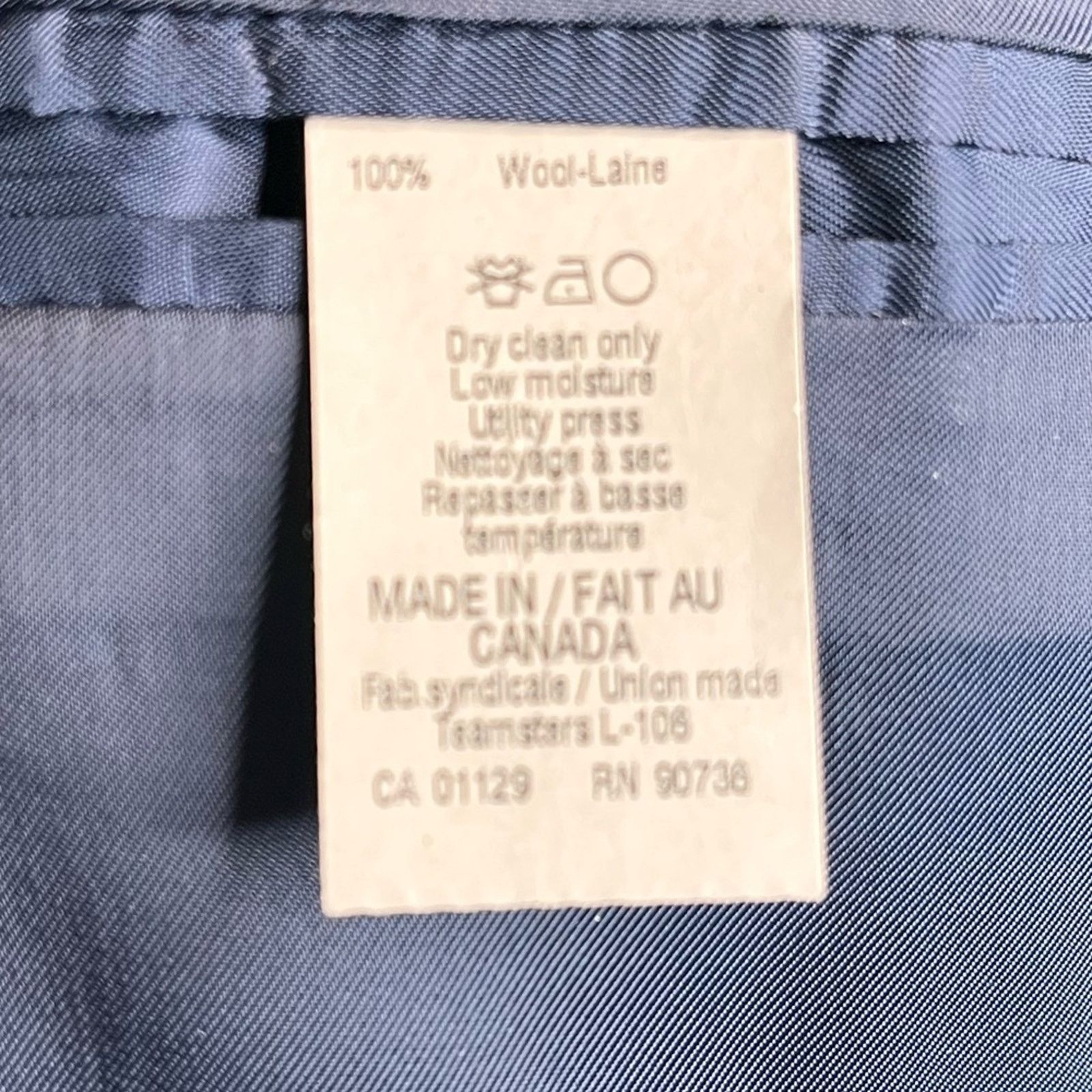 Lauren Ralph Lauren LAUREN RALPH LAUREN Men’s Navy Blue Blazer 100% Wool 48R Size 48R - 5 Thumbnail