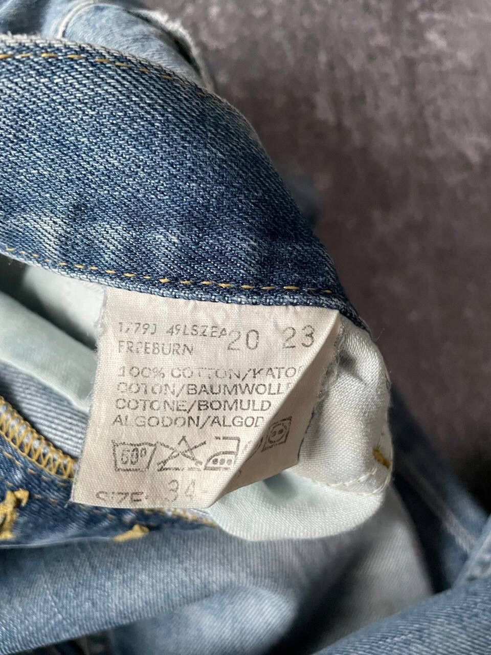 Lee × Vintage Vintage 90s Lee Washed Blue Denim Blue Jeans Pants Y2K Rare Size US 34 / EU 50 - 7 Thumbnail