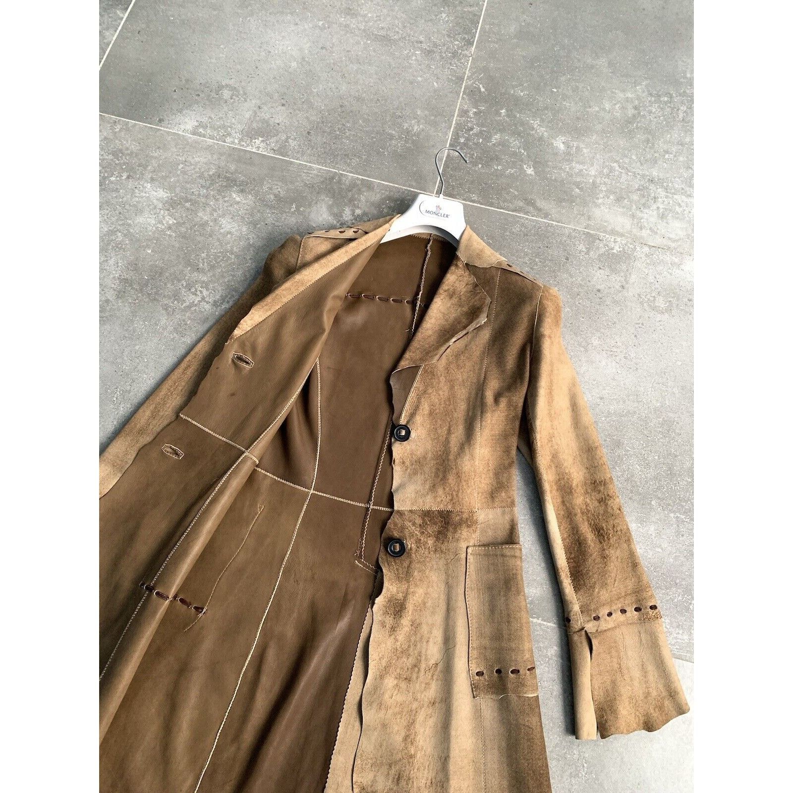 Other × Vintage SYLVIE SCHIMMEL Lamb Leather Trench Coat Jacket EU 36 US 4 Size S / US 4 / IT 40 - 12 Thumbnail