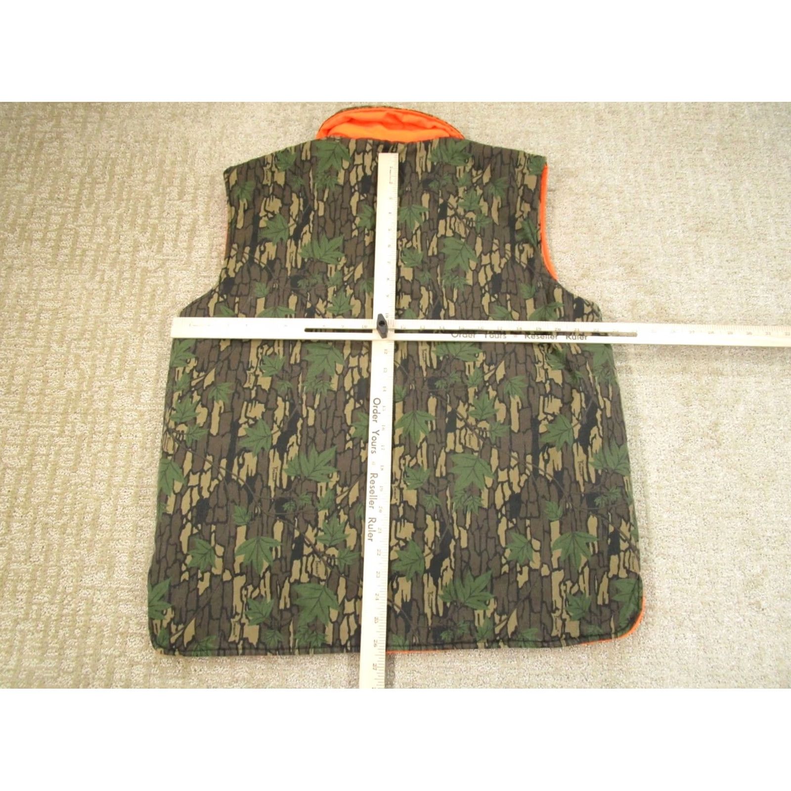 Bark Winchester Vest Men Large Green Camo Neon Tree Bark Hunting Full Zip Reversible Size US L / EU 52-54 / 3 - 5 Thumbnail