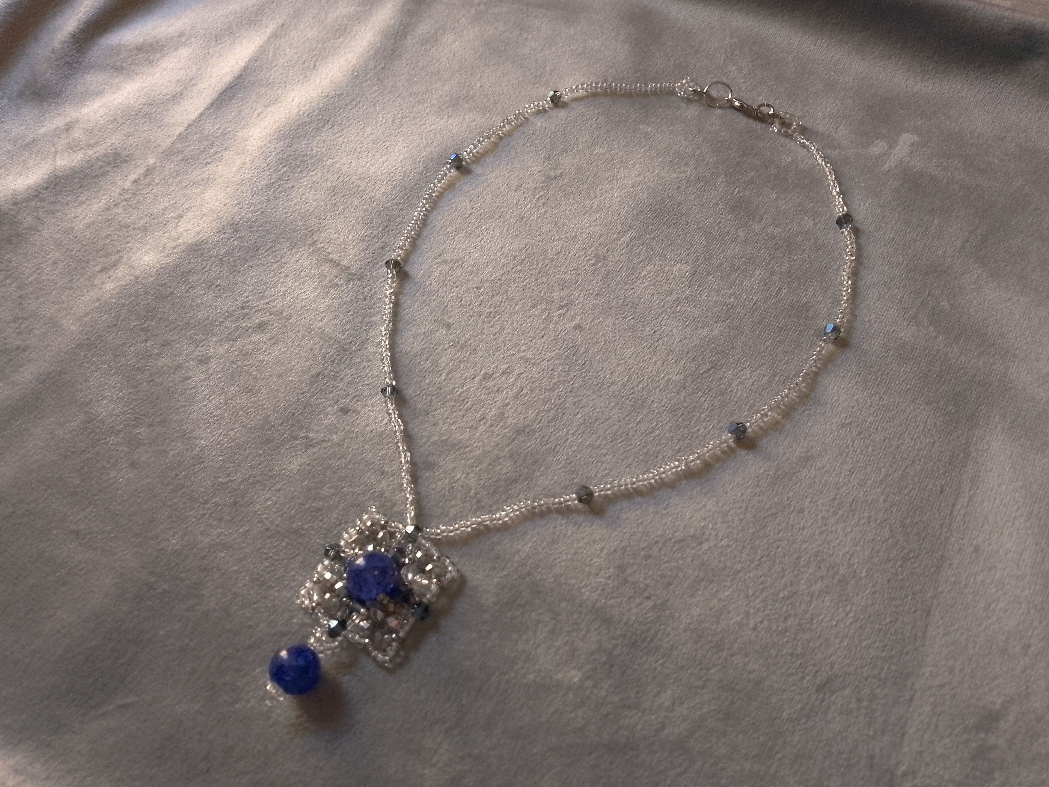 Handmade Necklace with pendant Blue Sodalite natural gemstones Size ONE SIZE - 7 Thumbnail