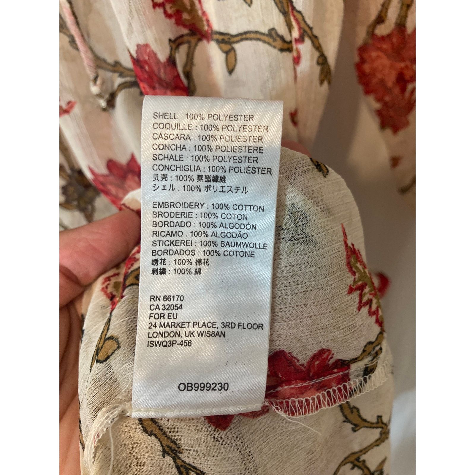 Free People Free People Keeping Up with Kara Ivory Floral Tunic Top Size S / US 4 / IT 40 - 9 Thumbnail