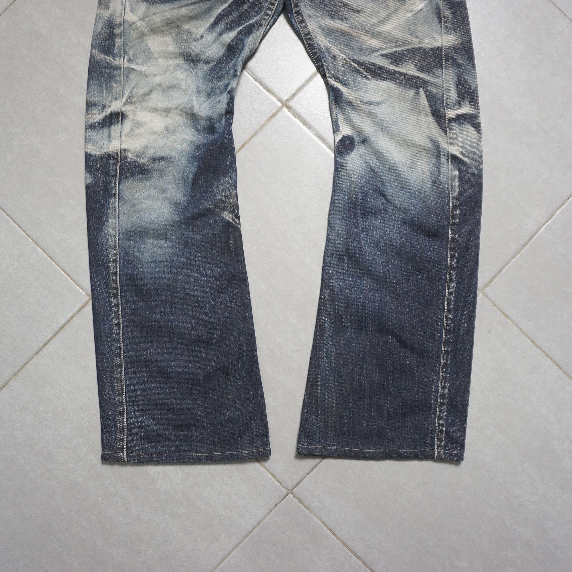 Japanese Brand Crazy distressed Rattle trap denim Size US 34 / EU 50 - 7 Thumbnail