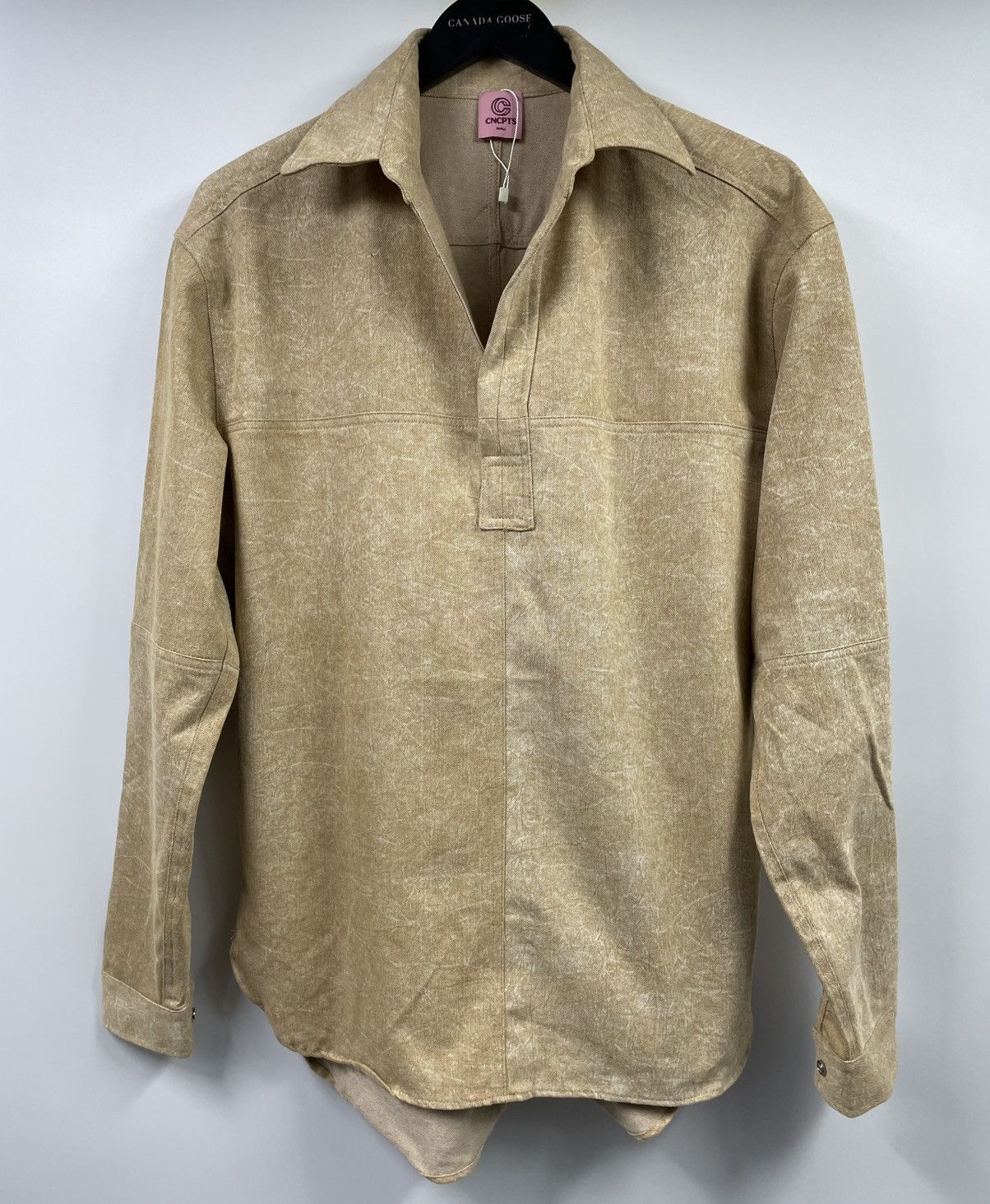Other CNCPTS Beige Denim Rugby Long Sleeve Shirt Small Size S / US 4 / IT 40 - 1 Thumbnail
