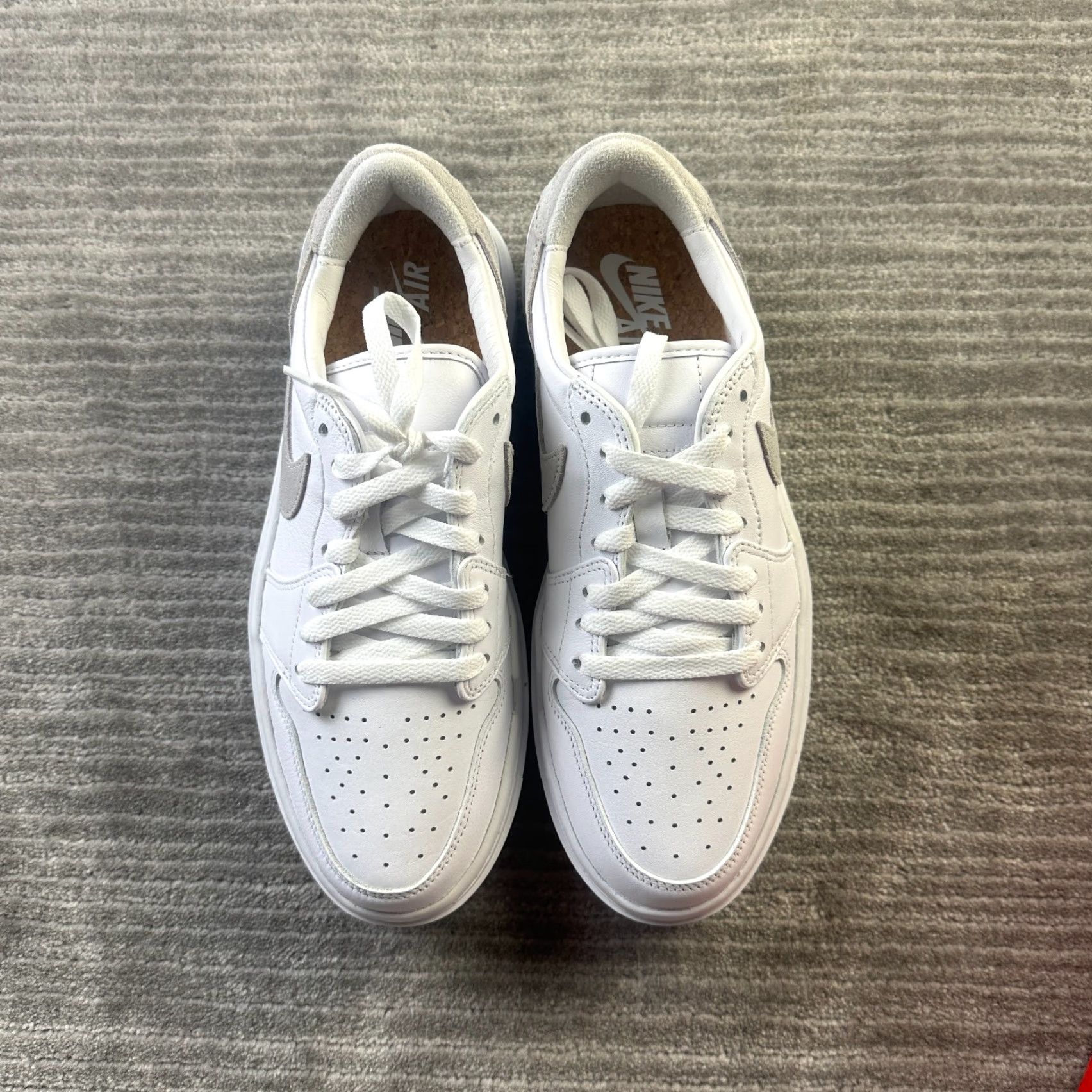 Jordan Brand Air Jordan Retro 1 Elevate Low Sneakers Womens 9.5 White DH7004-110 Sneakers White/Natural Grey Womens 2022 Leather Low Top Size US 7 / IT 37 - 3 Thumbnail