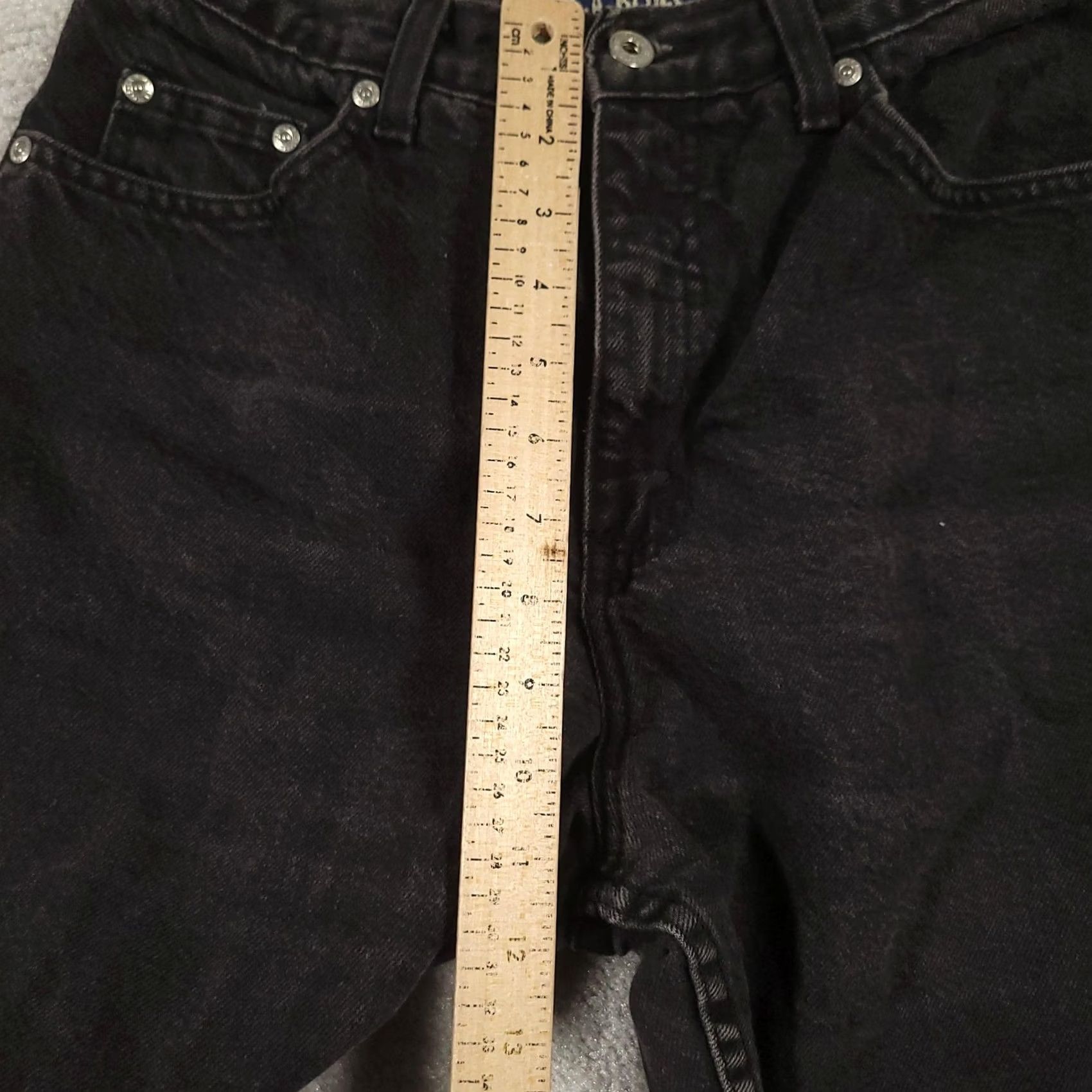 Vintage VINTAGE L.A. Blues Jeans Womens 12 Black High Rise Tapered Leg 100% Cotton Denim Size 34" / US 12 / IT 48 - 6 Thumbnail