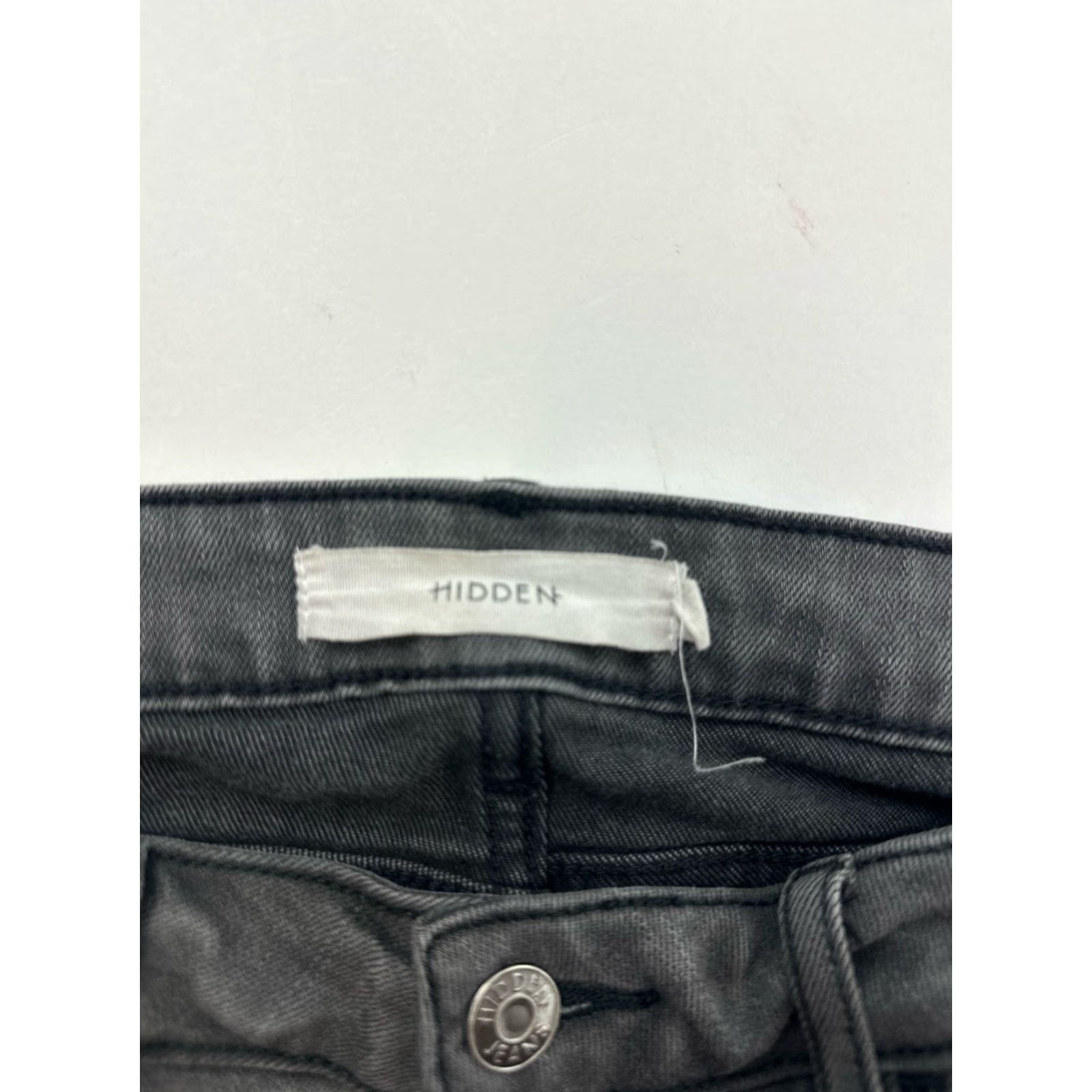 Vintage Hidden Jeans 28 Gray Skinny Mid Rise Zip Zipper Cotton Blend Denim 90s Bohemian Distressed Regular Women Jeans Style Slim Size 28" / US 6 / IT 42 - 3 Thumbnail