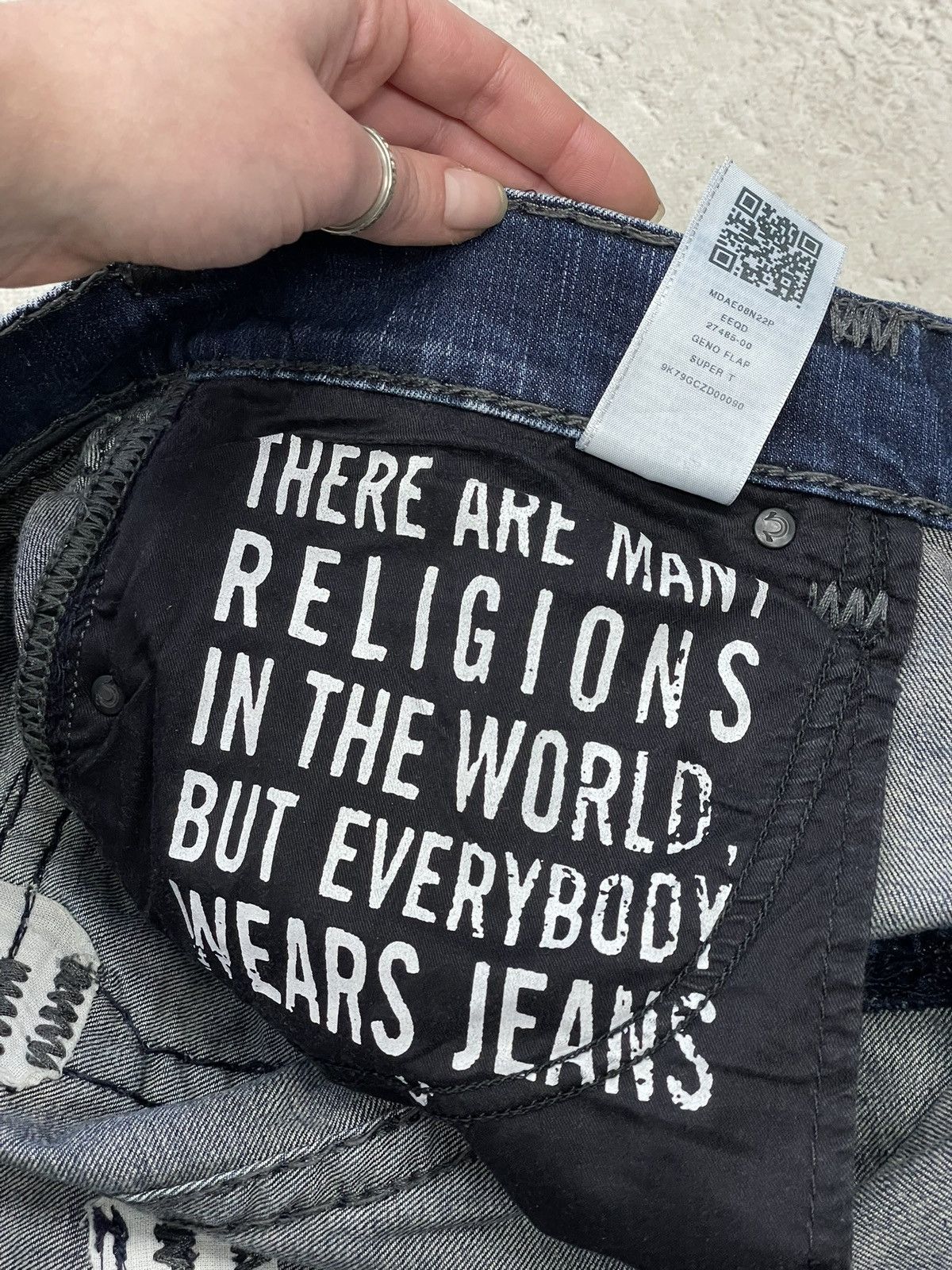 True Religion Truereligion jeans relaxed slim whiskered pants classic blue Size US 34 / EU 50 - 11 Thumbnail