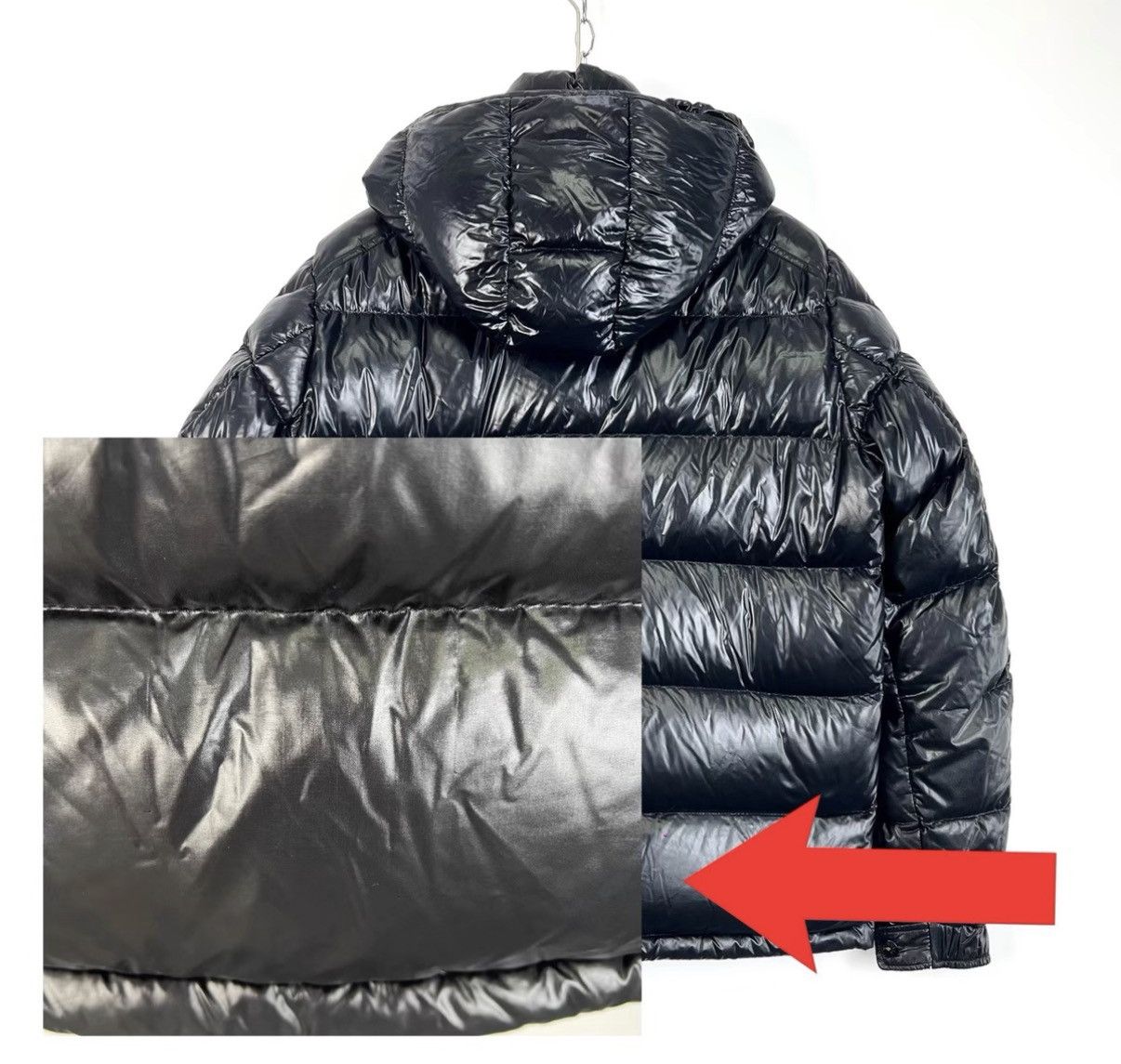 Moncler Moncler Black Shiny Hooded Down Jacket K12 Size US L / EU 52-54 / 3 - 8 Thumbnail