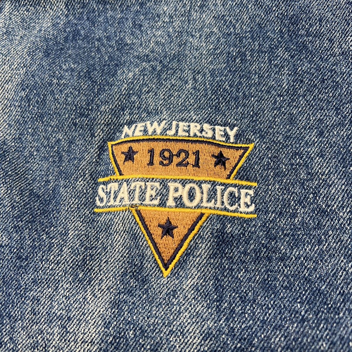 Dunbrooke × Vintage VTG Dunbrooke Denim Jacket Jersey State Police Jean Varsity Size US XXL / EU 58 / 5 - 4 Thumbnail