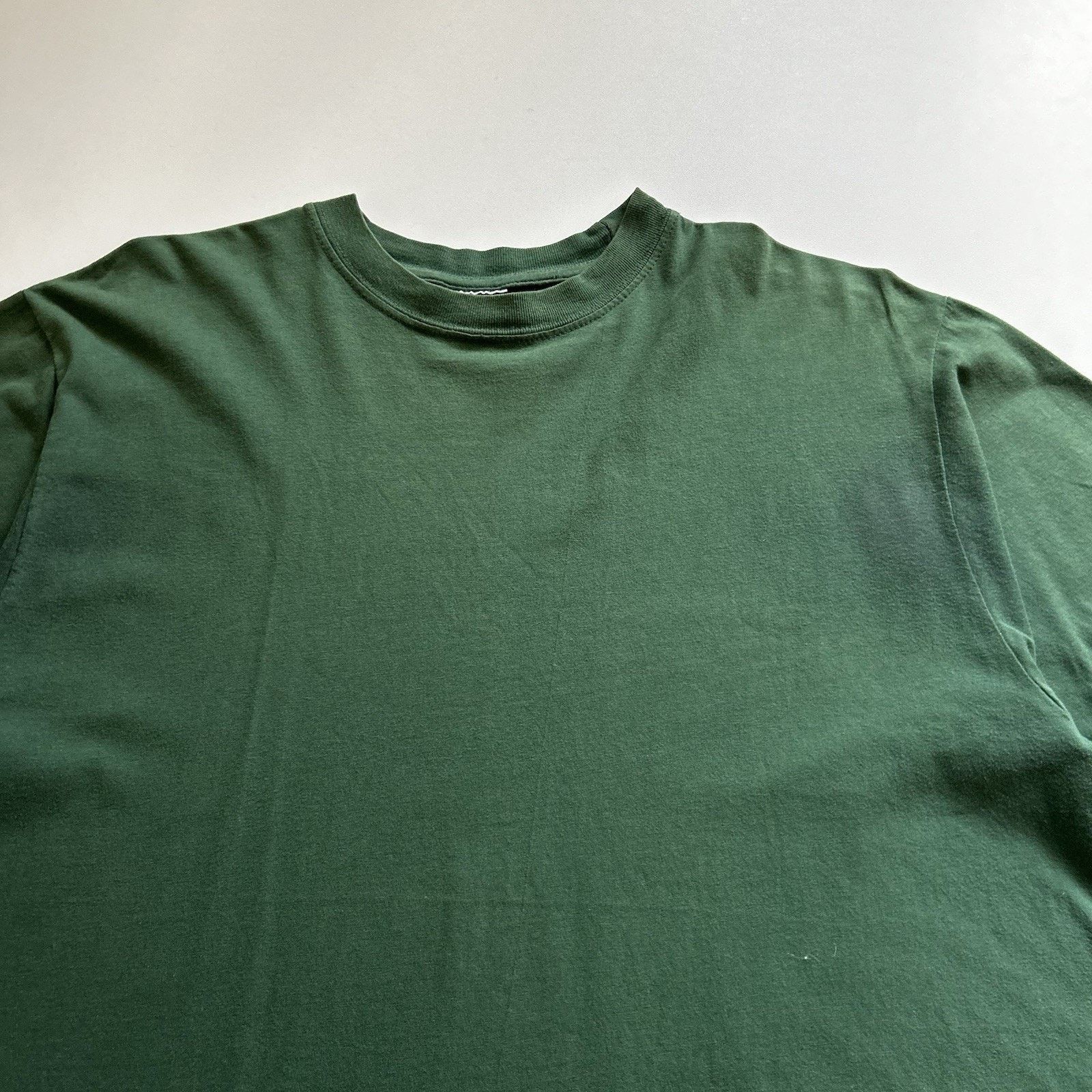 Vintage Vintage Y2K Faded Green Blank Basic T Shirt Large Boxy Rare Size US L / EU 52-54 / 3 - 2 Thumbnail