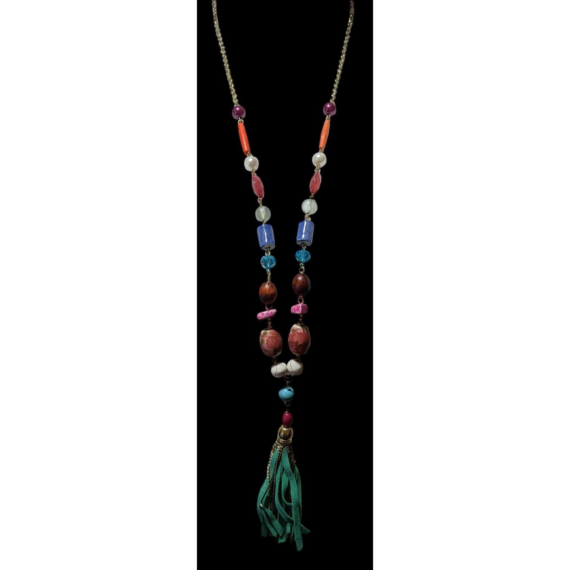 Other Bohemian Rainbow Beaded Tassel Necklace Size ONE SIZE - 2 Thumbnail