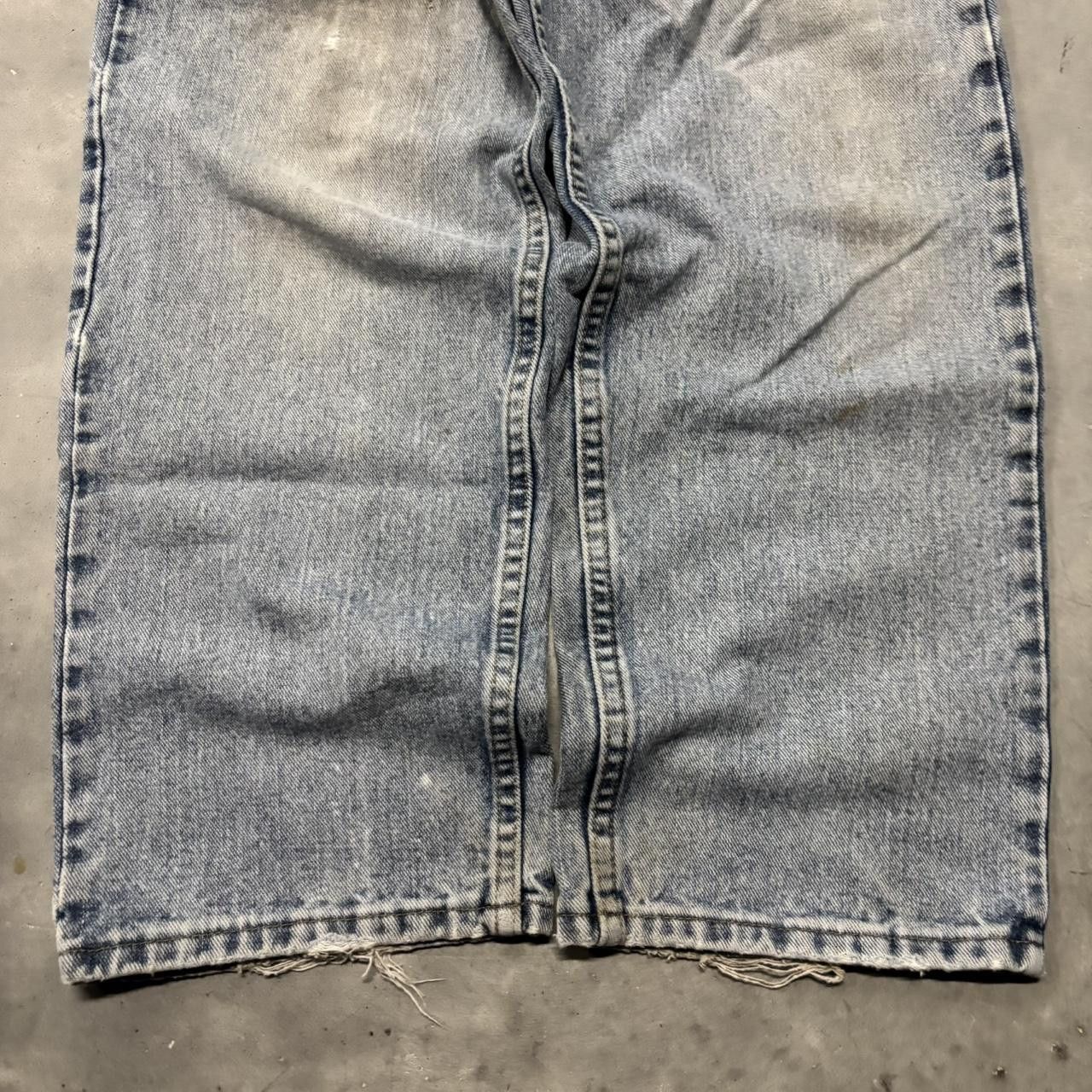 Japanese Brand × Vintage Crazy Vintage Y2K/2000s Grunge Faded Light Wash Skater Style Distressed Denim Jeans! Size US 36 / EU 52 - 6 Thumbnail