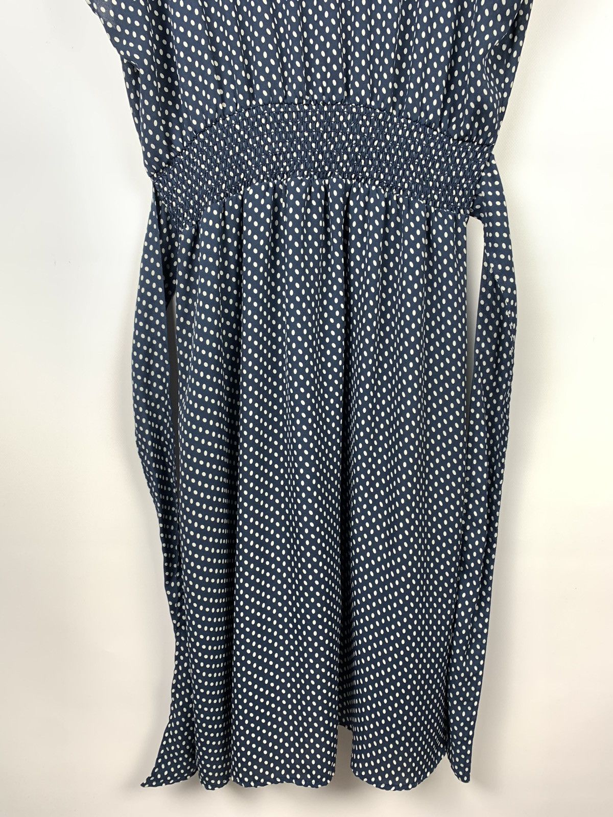Max Mara Max Studio Polka Dot Midi Dress Women’s Size L Blue Size L / US 10 / IT 46 - 11 Thumbnail