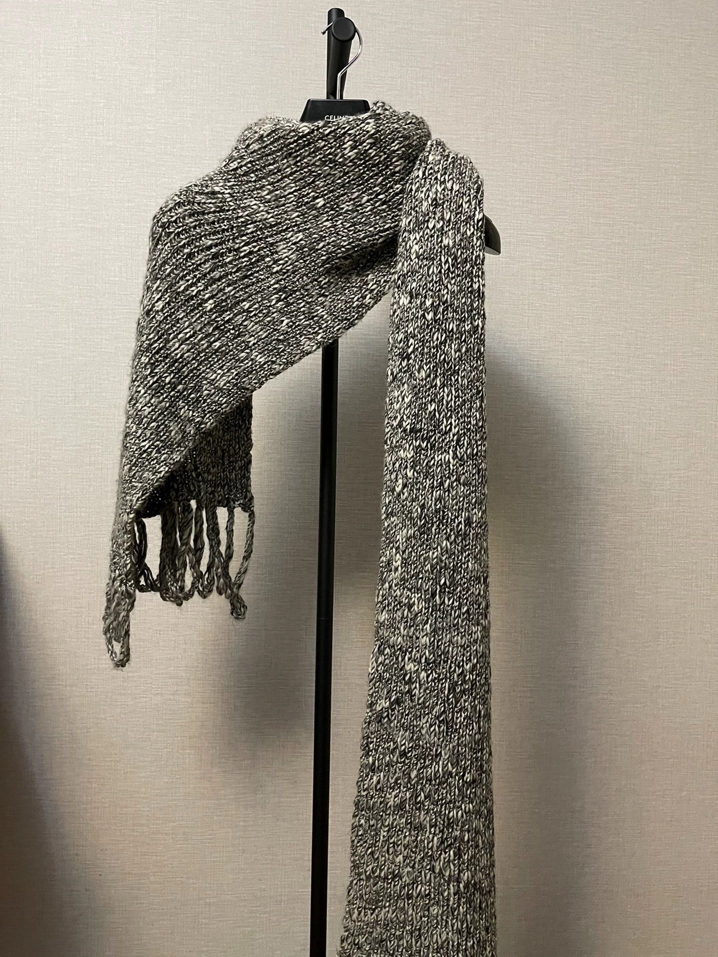 Dior Dior Homme 07AW variegated chunky knit scarf brown/gray Size ONE SIZE - 2 Thumbnail