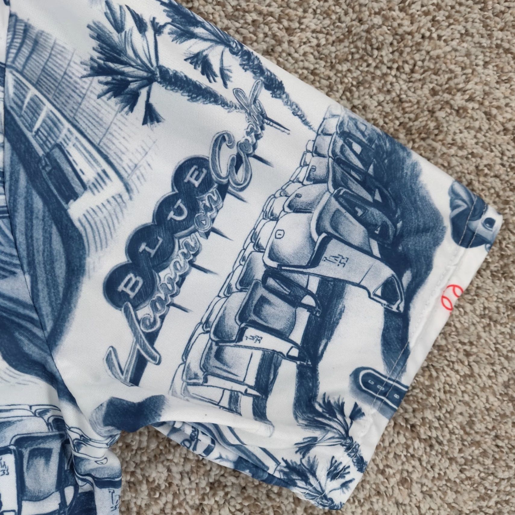 Gloverall LA Dodgers Hawaiian Shirt Mens Medium White Blue All Over Print Size US M / EU 48-50 / 2 - 4 Thumbnail