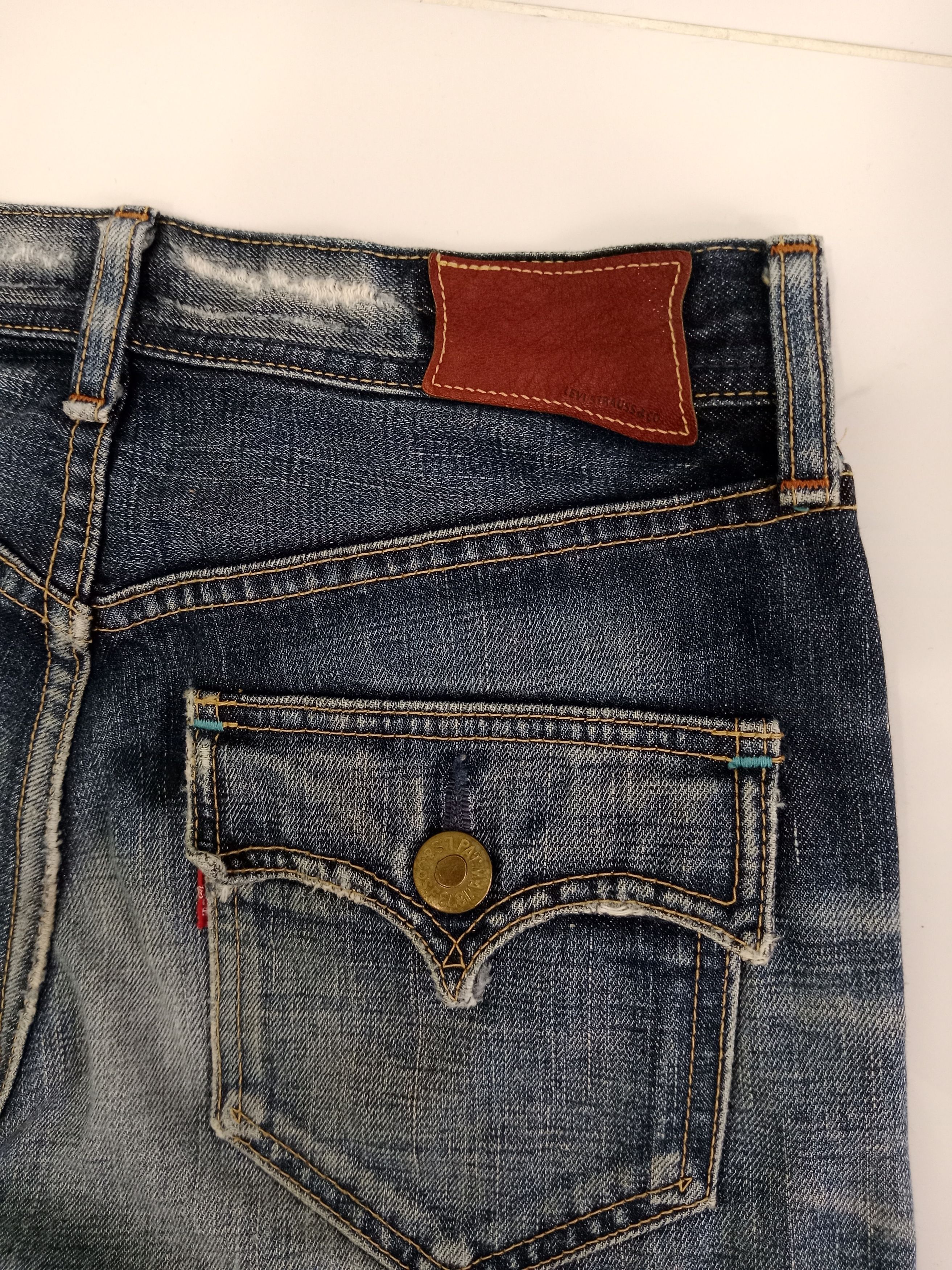 Levi's Vintage Clothing Levis Selvedge Distressed Jeans Blue Denim Size US 29 - 12 Thumbnail