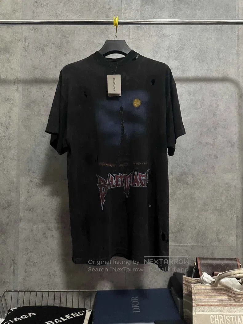 Balenciaga Balenciaga FW24 Paris Tower Print Tee. Size US XXL / EU 58 / 5 - 1 Thumbnail
