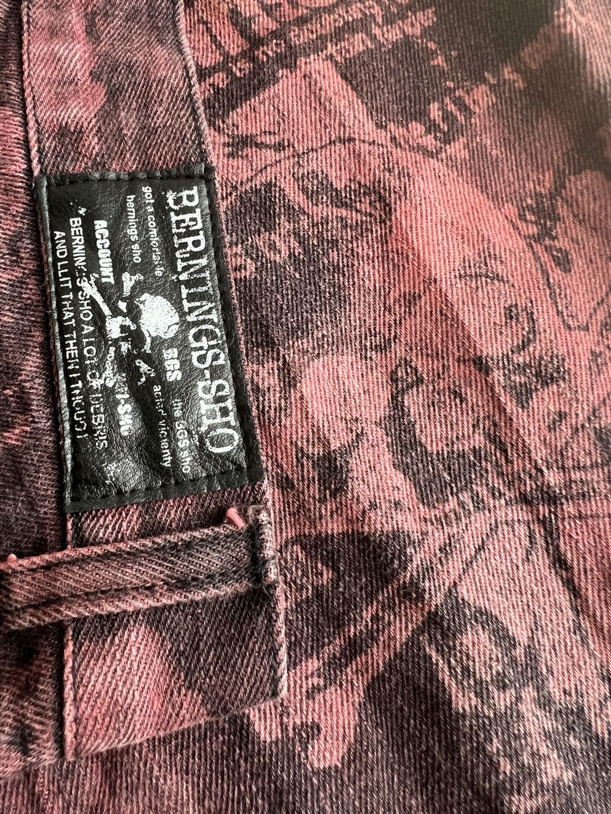 BERNINGS SHO 1990s Berning-Sho 🇯🇵 Anarchy Statement Baggy Jeans Denim Size US 33 - 10 Thumbnail