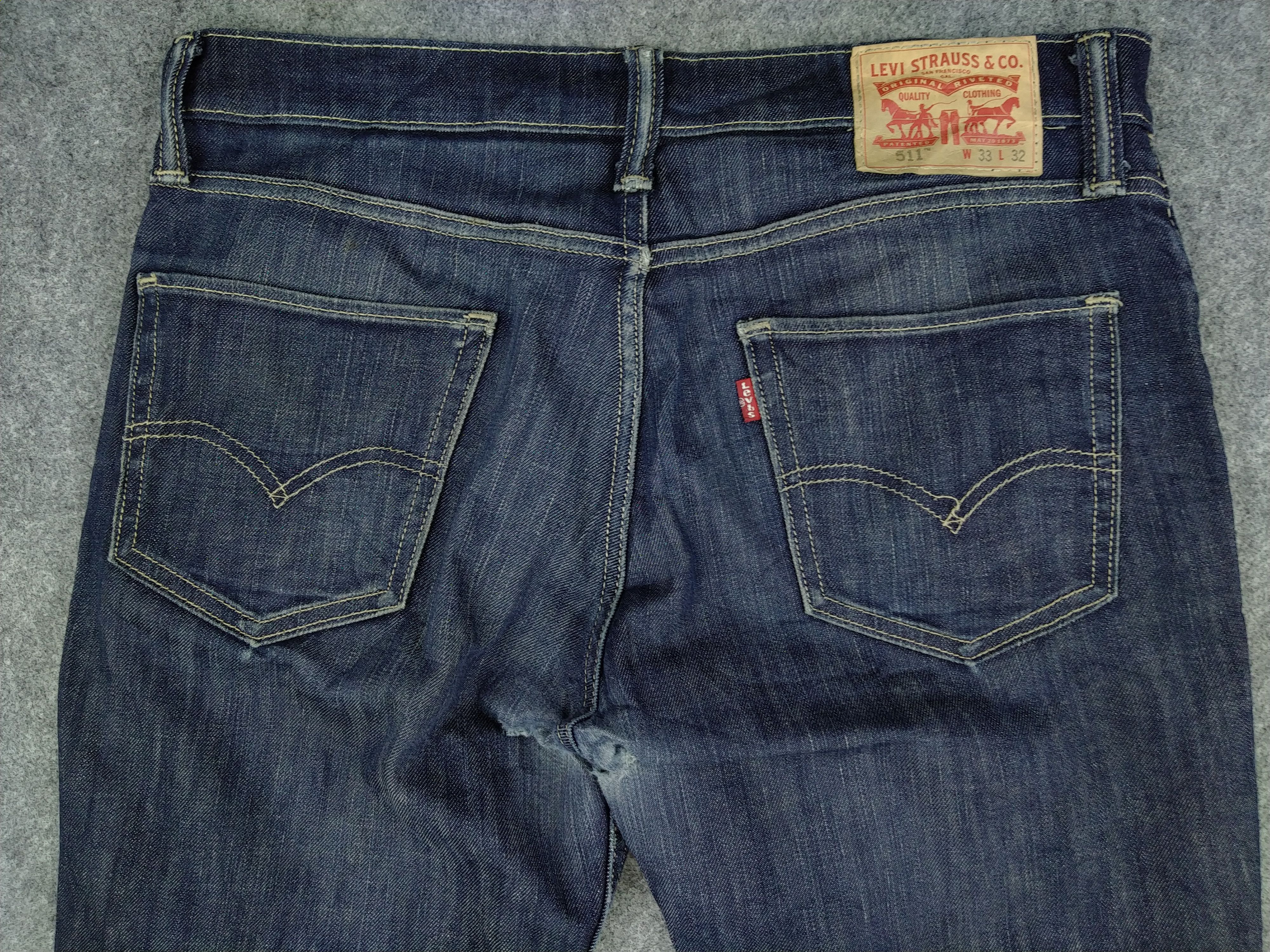 Levi's Dark Blue Levi's 511 35 x 31 Denim -JN319 Size US 35 - 4 Thumbnail