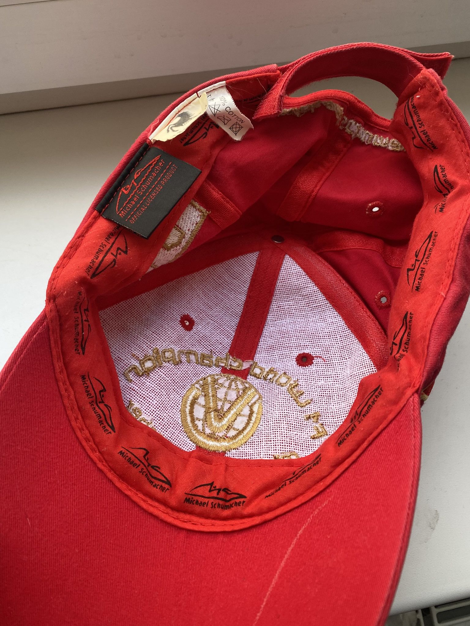 Formula 1 Ferrari Formula 1 Cap Michael Schumacher 3 Red F1 World Size ONE SIZE - 7 Thumbnail