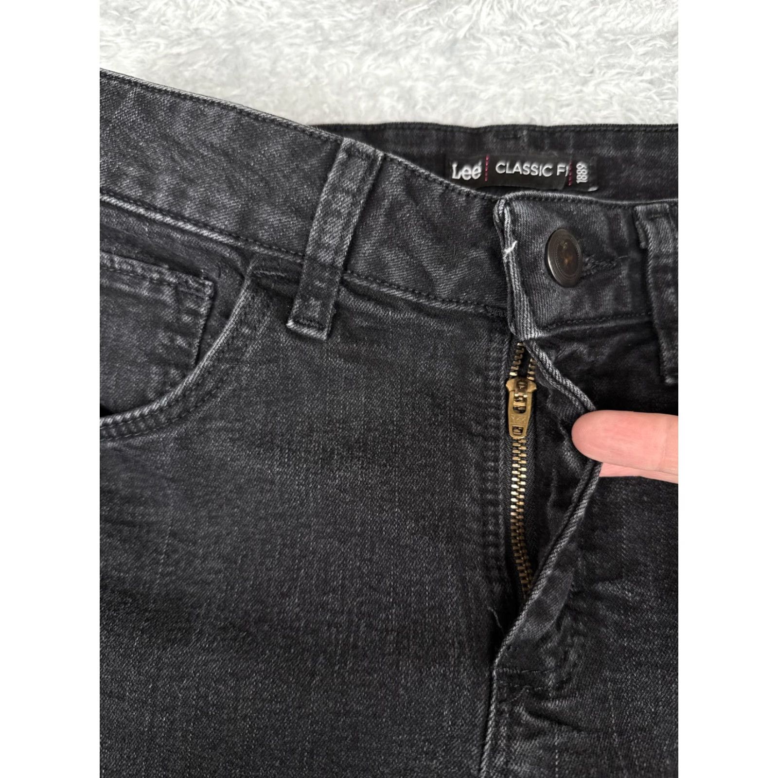Lee Lee Jeans Womens Petite 6 Short Black Straight Leg Classic Fit Denim Mid Rise Size 28" / US 6 / IT 42 - 5 Thumbnail