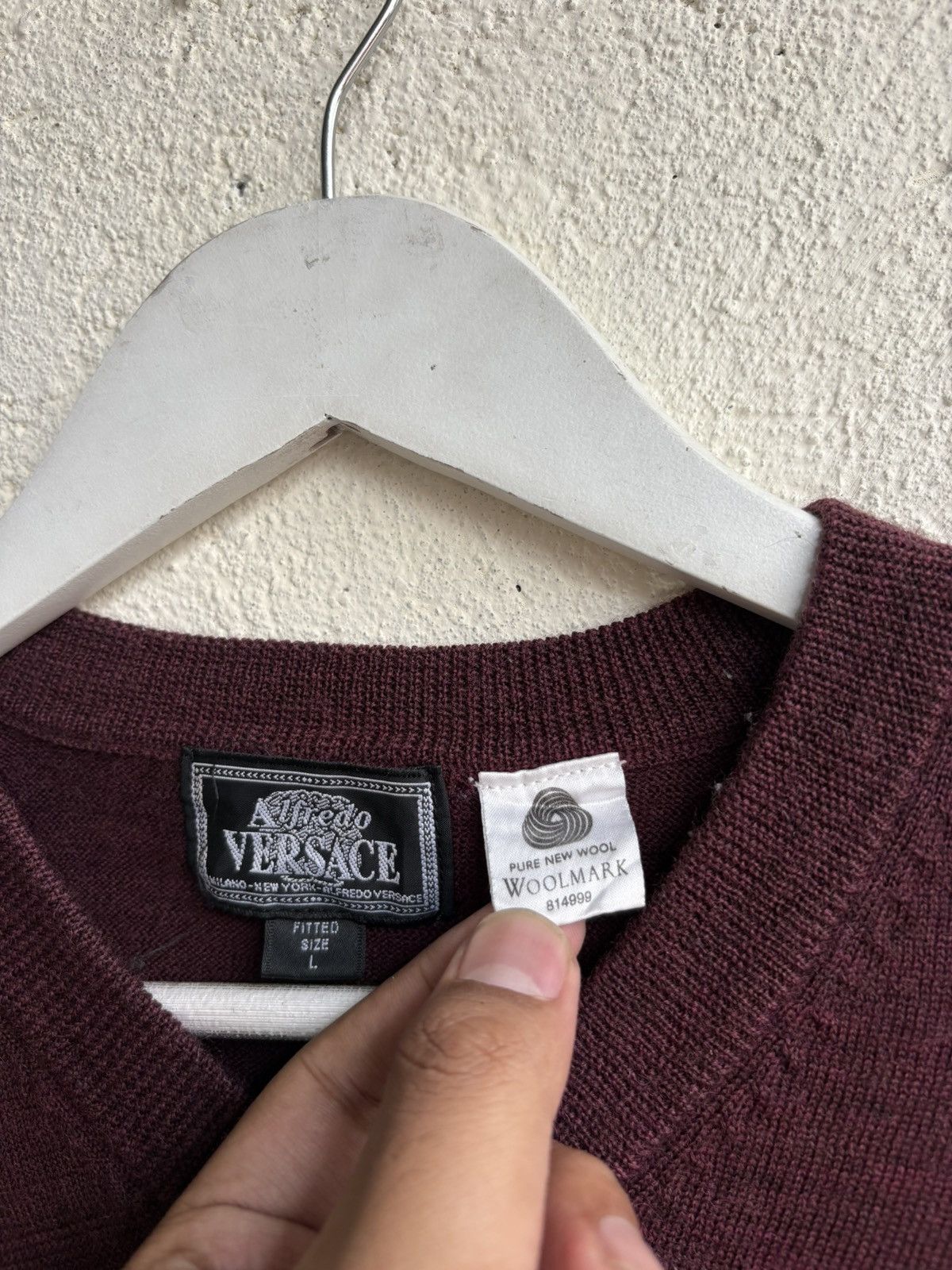 Versace 80s Vintage Versace knit basic red blood Size US S / EU 44-46 / 1 - 4 Thumbnail