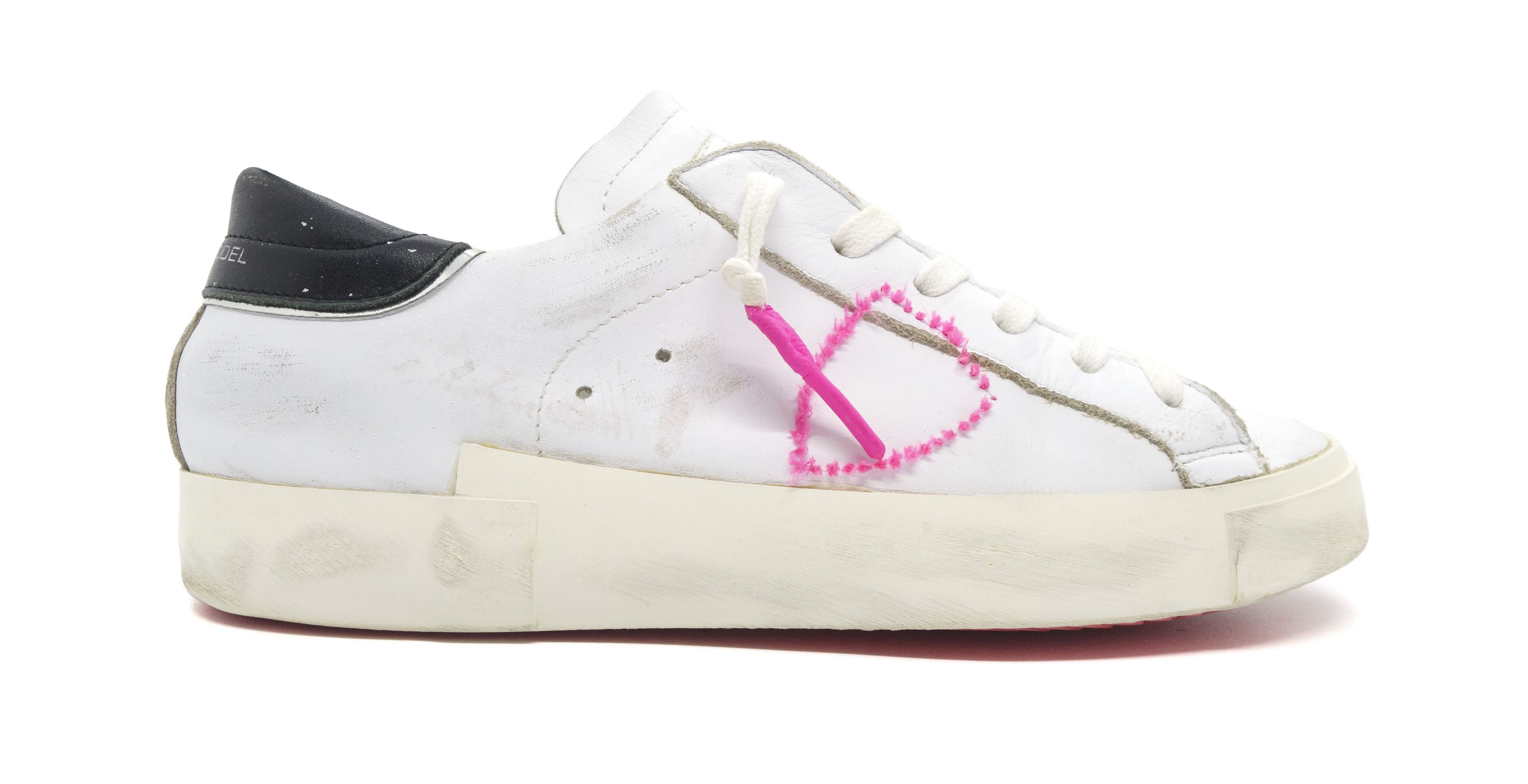 Philippe Model PRSX Grunge Distressed Low Sneakers Size US 7 / IT 37 - 2 Thumbnail