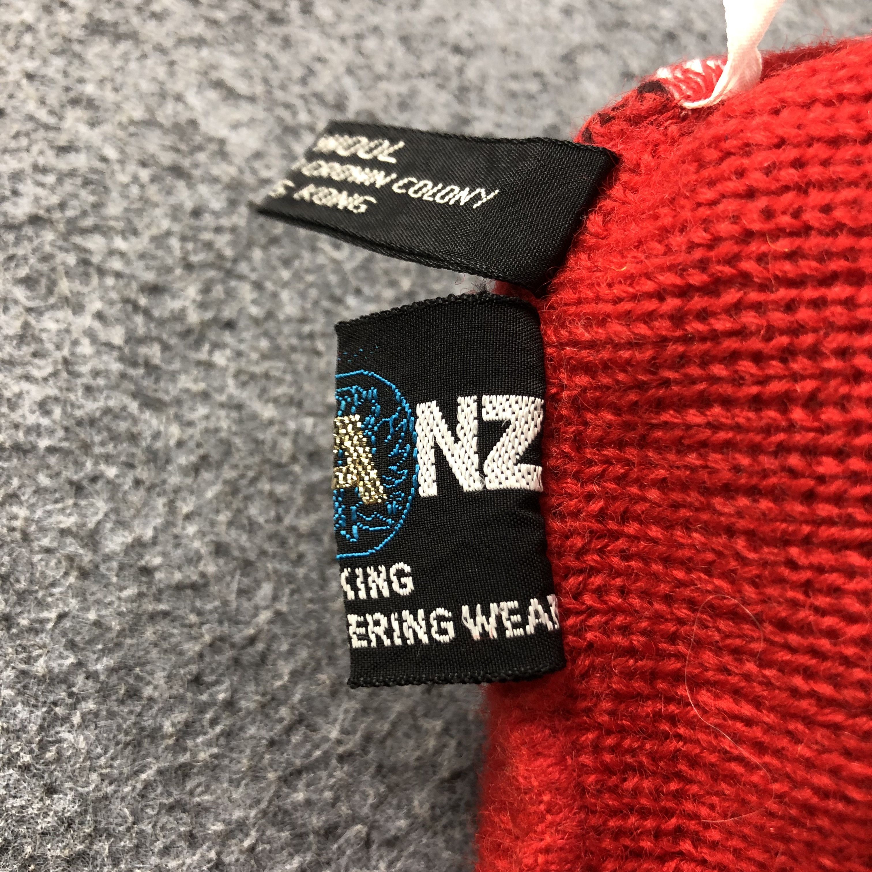 Vintage Franz Striped Devil Ears Wool Beanie Snowcap Snow Hat B358 Size ONE SIZE - 6 Thumbnail