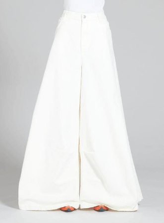 Marni o1srvl11e0624 Denim Trouser in White Size 28" / US 6 / IT 42 - 2 Thumbnail