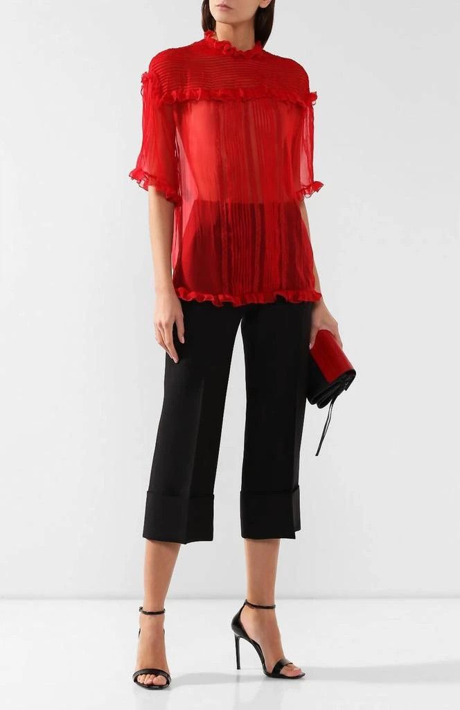 Valentino o1y0326 Denim Shirt in Red Size XS / US 0-2 / IT 36-38 - 4 Thumbnail