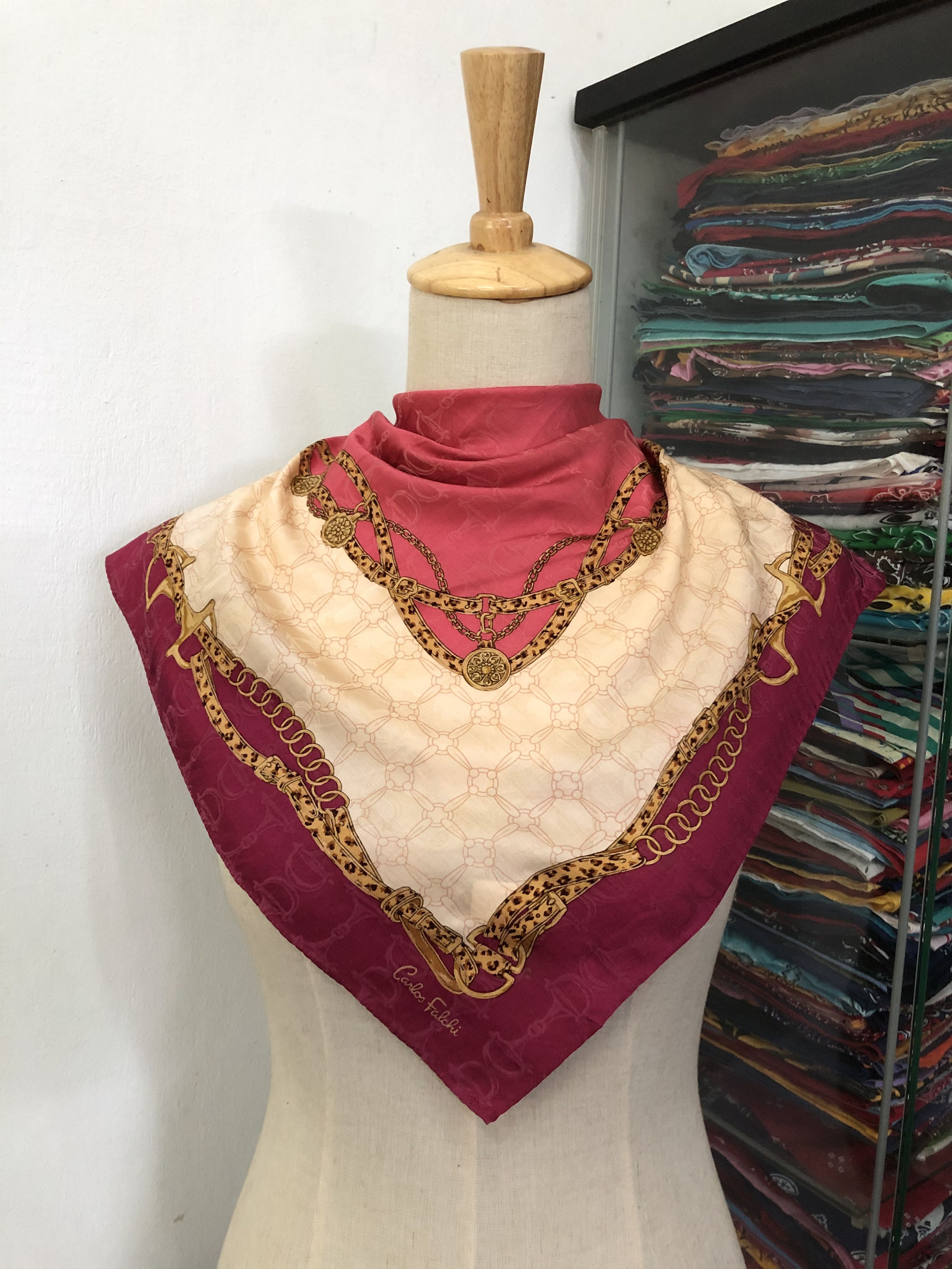 Vintage Vintage Carlos Falchi Silk Scarf Size ONE SIZE - 1 Thumbnail