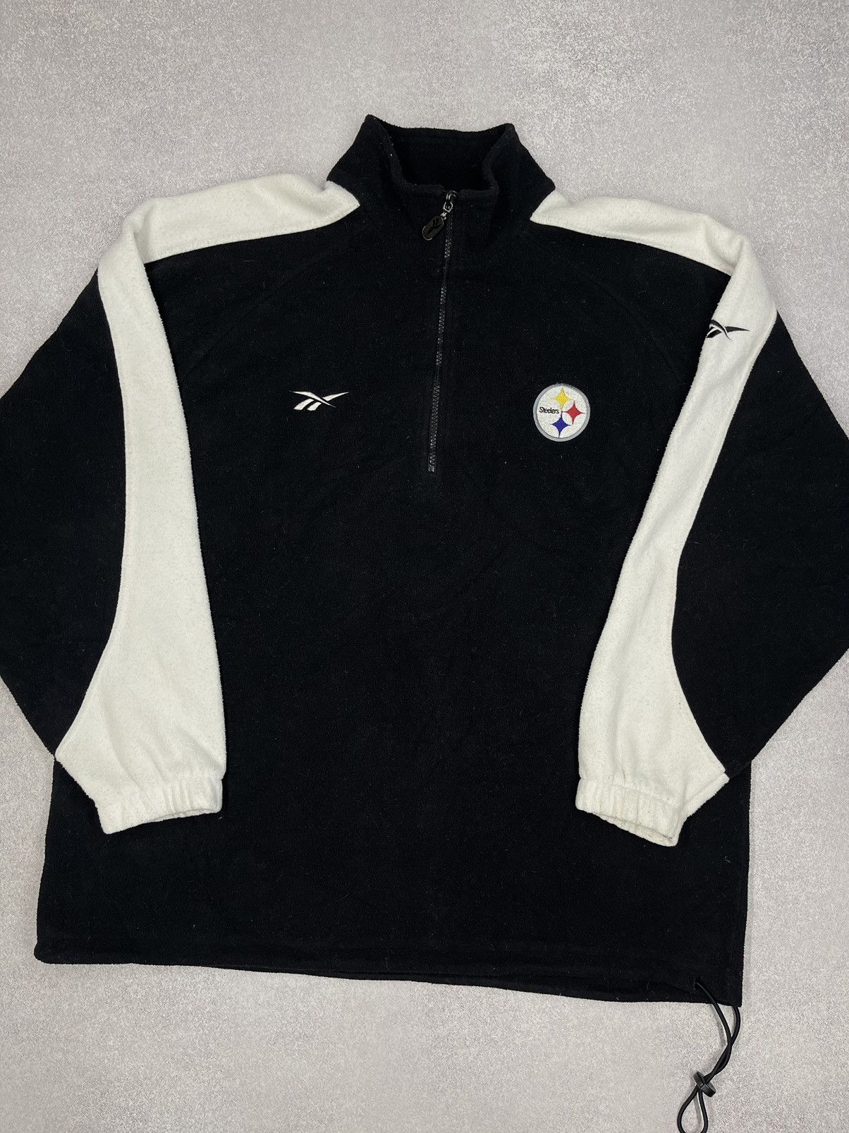 Reebok Vintage Reebok NFL Steelers Pro Line Fleece Jacket Black Y2K Size US XL / EU 56 / 4 - 2 Thumbnail