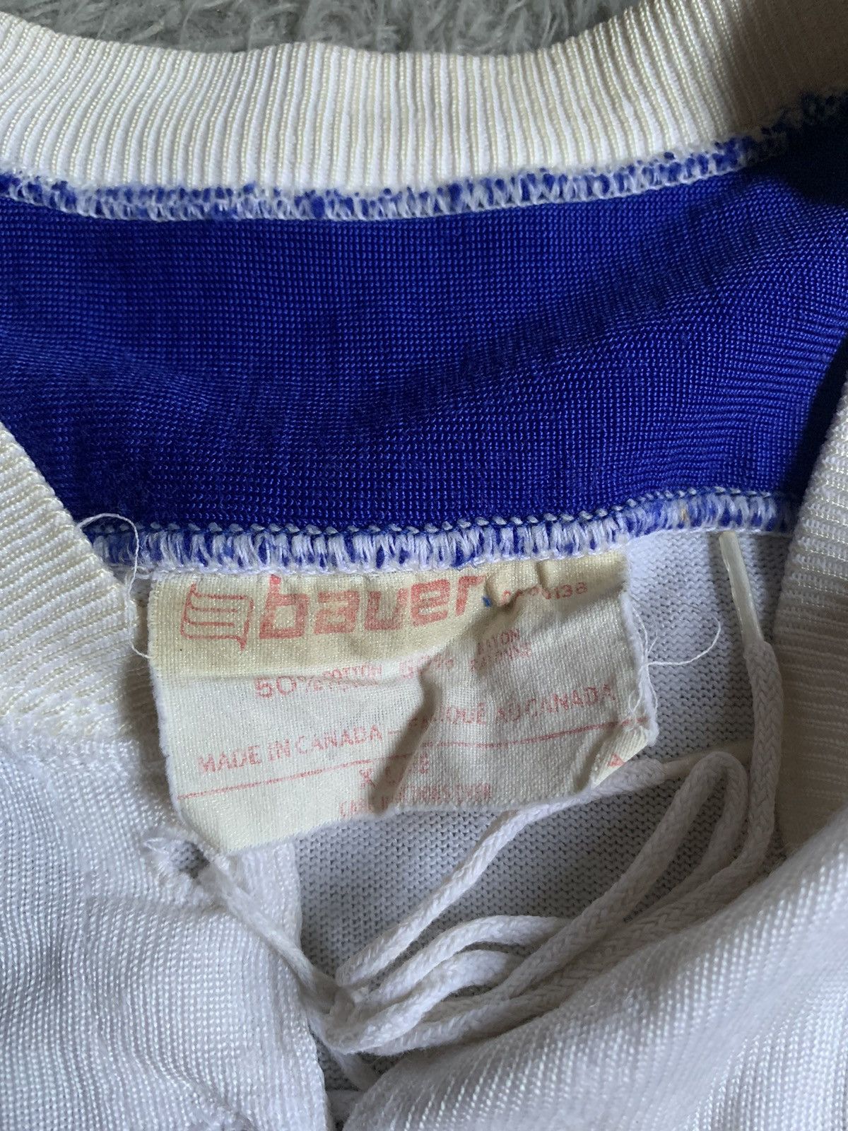 NHL Vintage 70s 80s Rare Newyorks Rangers Kings 19 Jersey Bauer Size US L / EU 52-54 / 3 - 3 Thumbnail