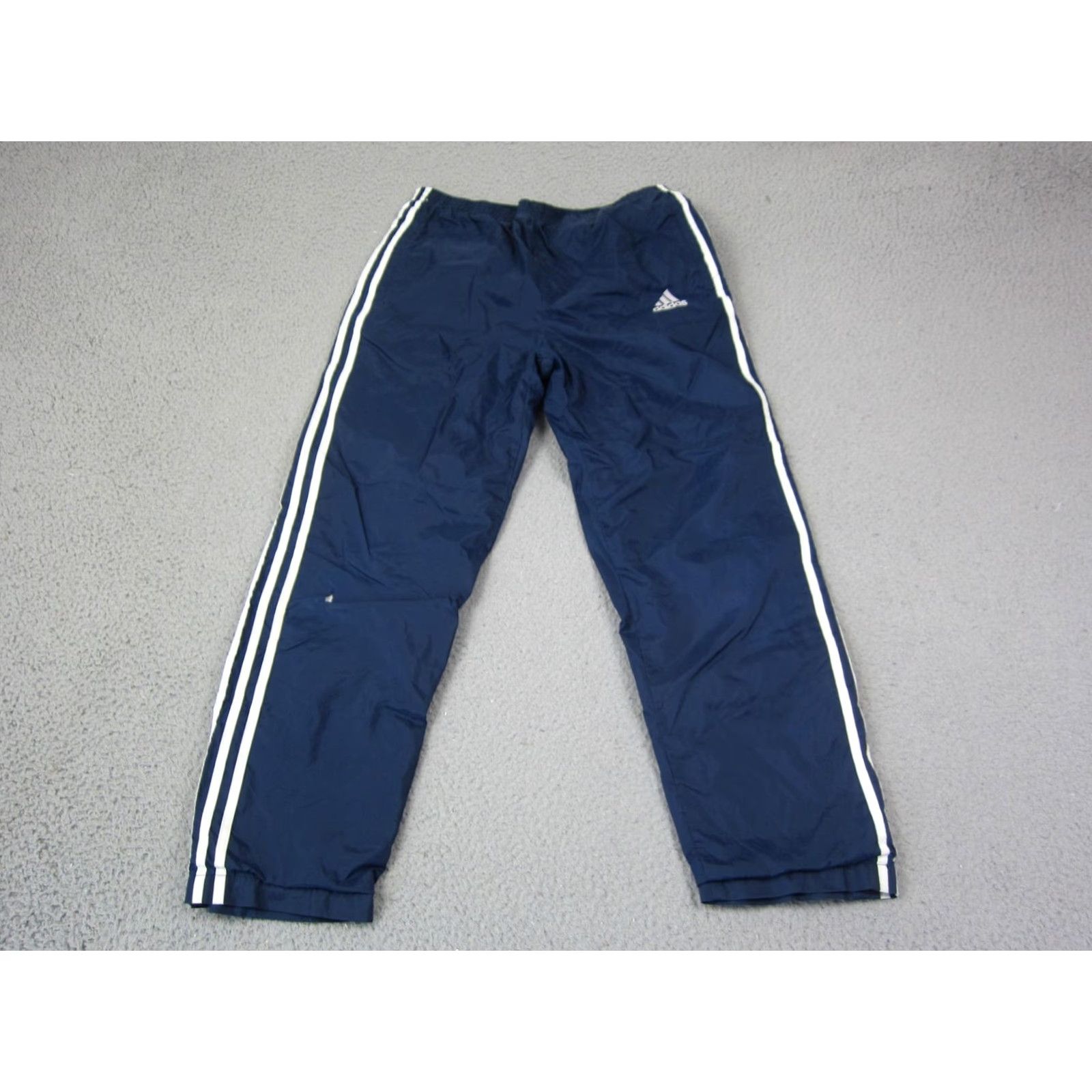 Adidas VINTAGE adidas Track Pants Mens L Blue 3 Stripes Windbreaker Zip Elastic Waist 90s Activewear Shirts? Size US 33 - 2 Thumbnail