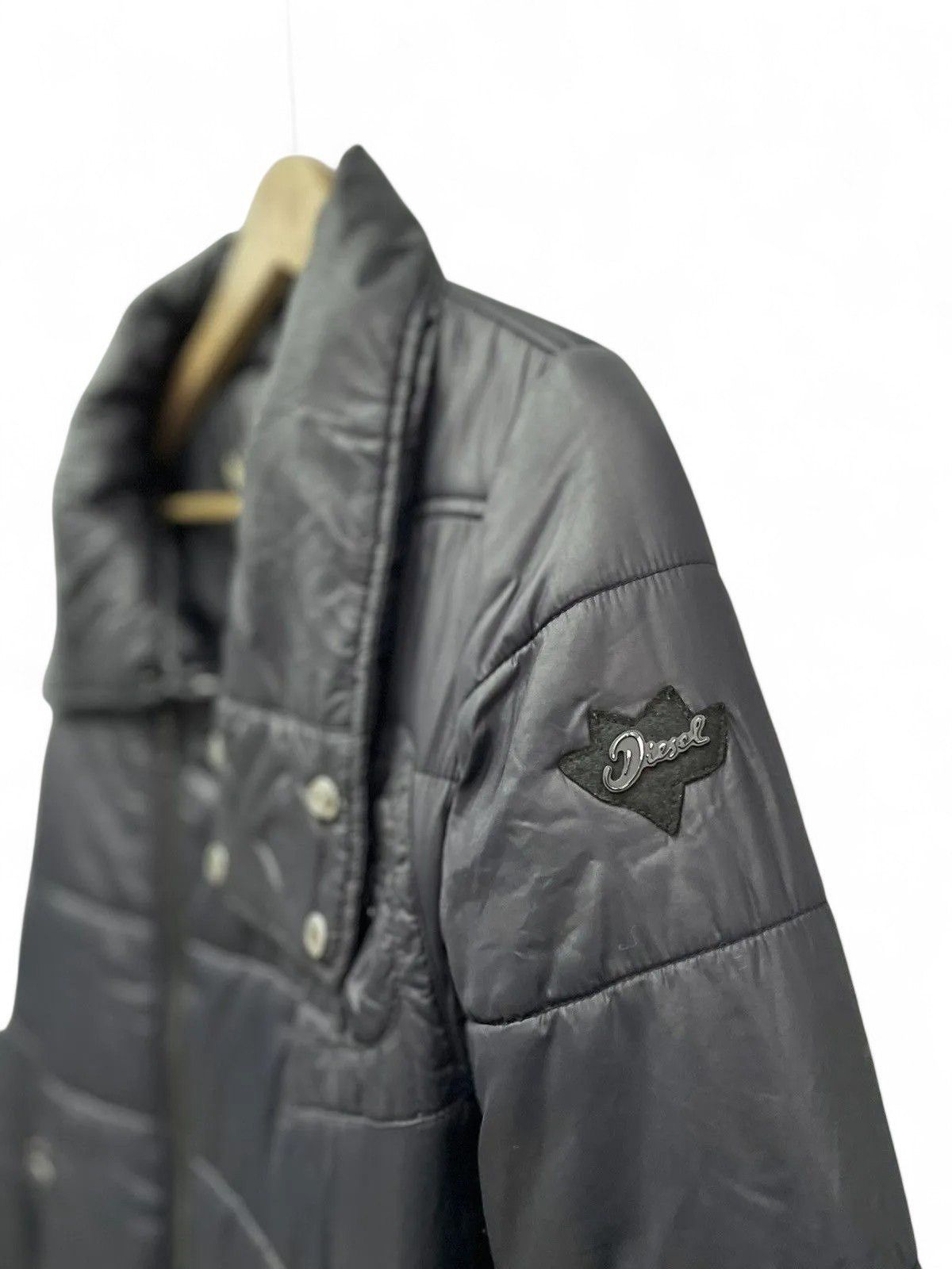 Diesel Diesel Black Puffer Jacket Asymmetrical Zip Moto Size S / US 4 / IT 40 - 4 Thumbnail