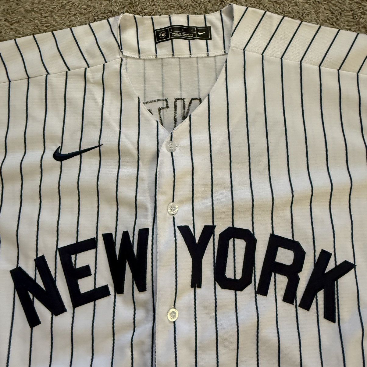 Nike 🔴New York Yankees Jersey Size Large Baseball Pin Stripes Size US L / EU 52-54 / 3 - 2 Thumbnail