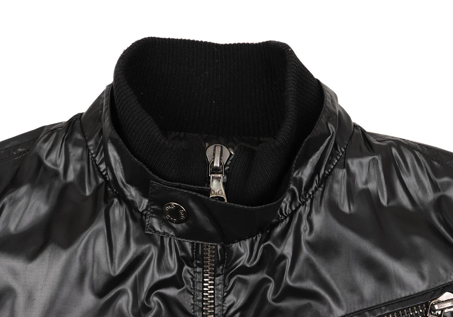 Polyester Zip Pocket Blouson in Black, Size 46