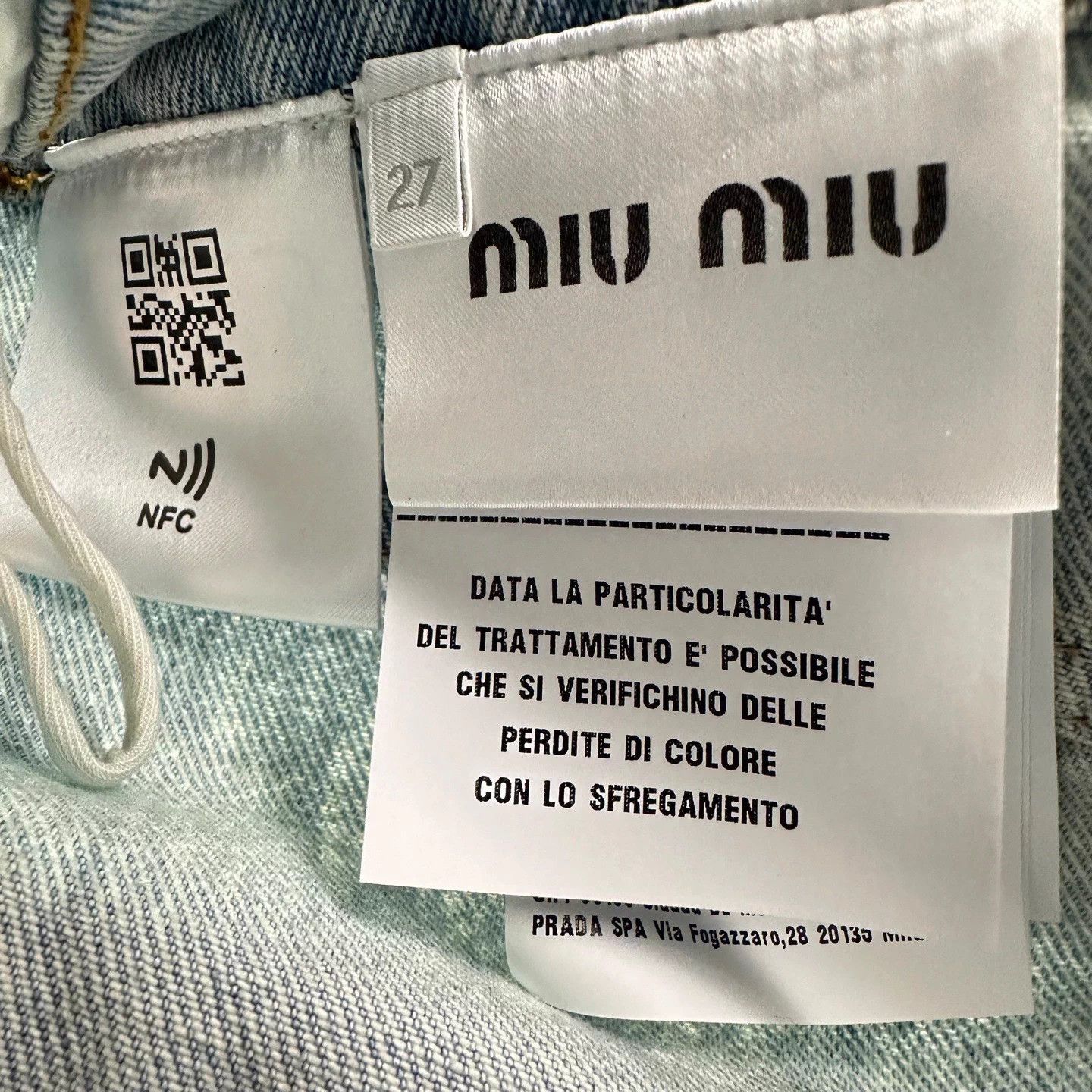 Miu Miu MIU MIU Zhao Lusi W blue washed zip side pocket short Size 27" / US 4 / IT 40 - 4 Thumbnail