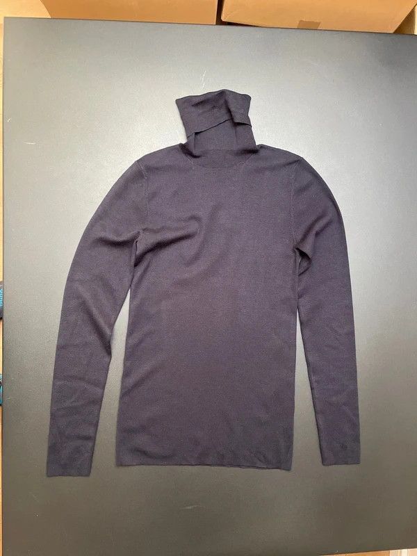 Joseph Joseph Roll Nk Ls Silk Stretch Navy Golf Turtleneck size M Size M / US 6-8 / IT 42-44 - 4 Thumbnail